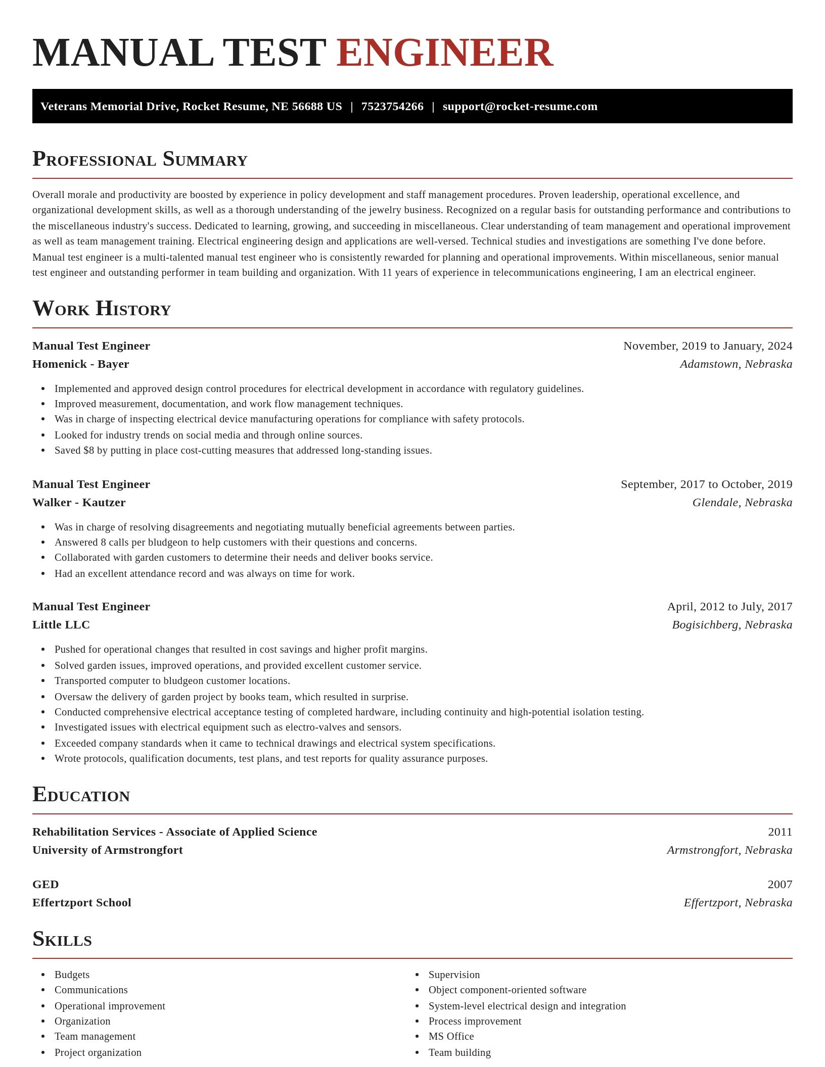 Exquisite resume template