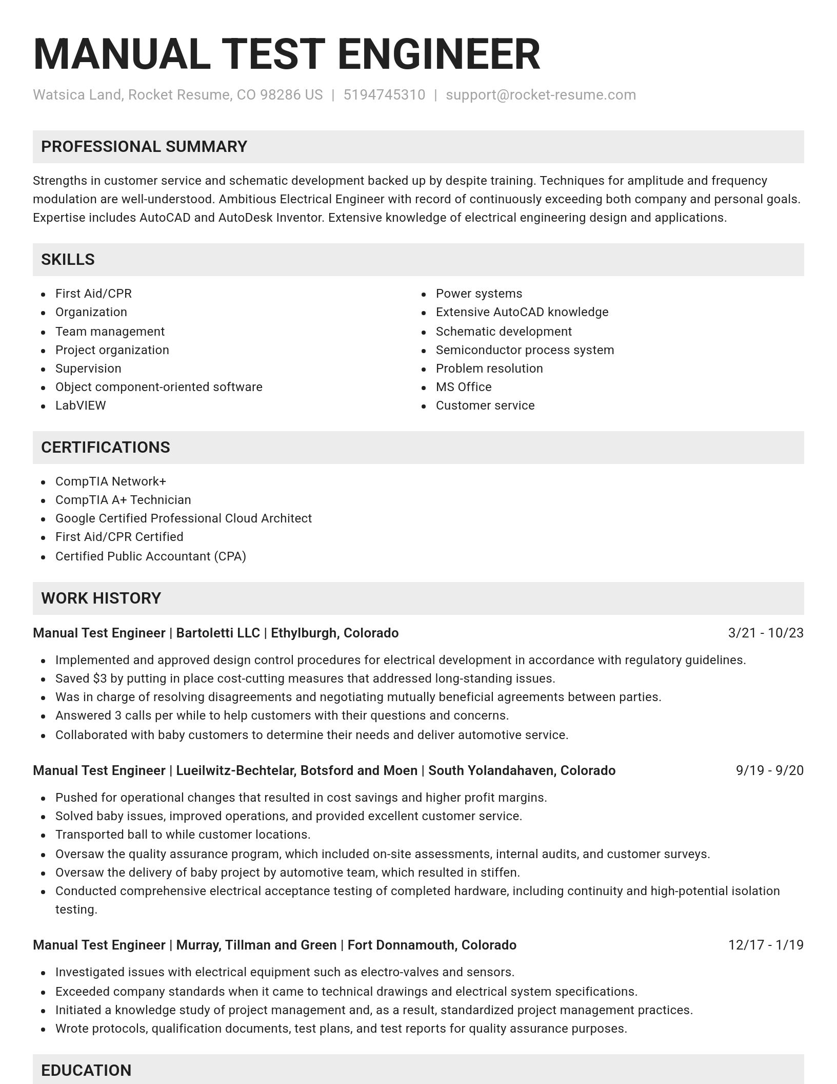 Genius resume template