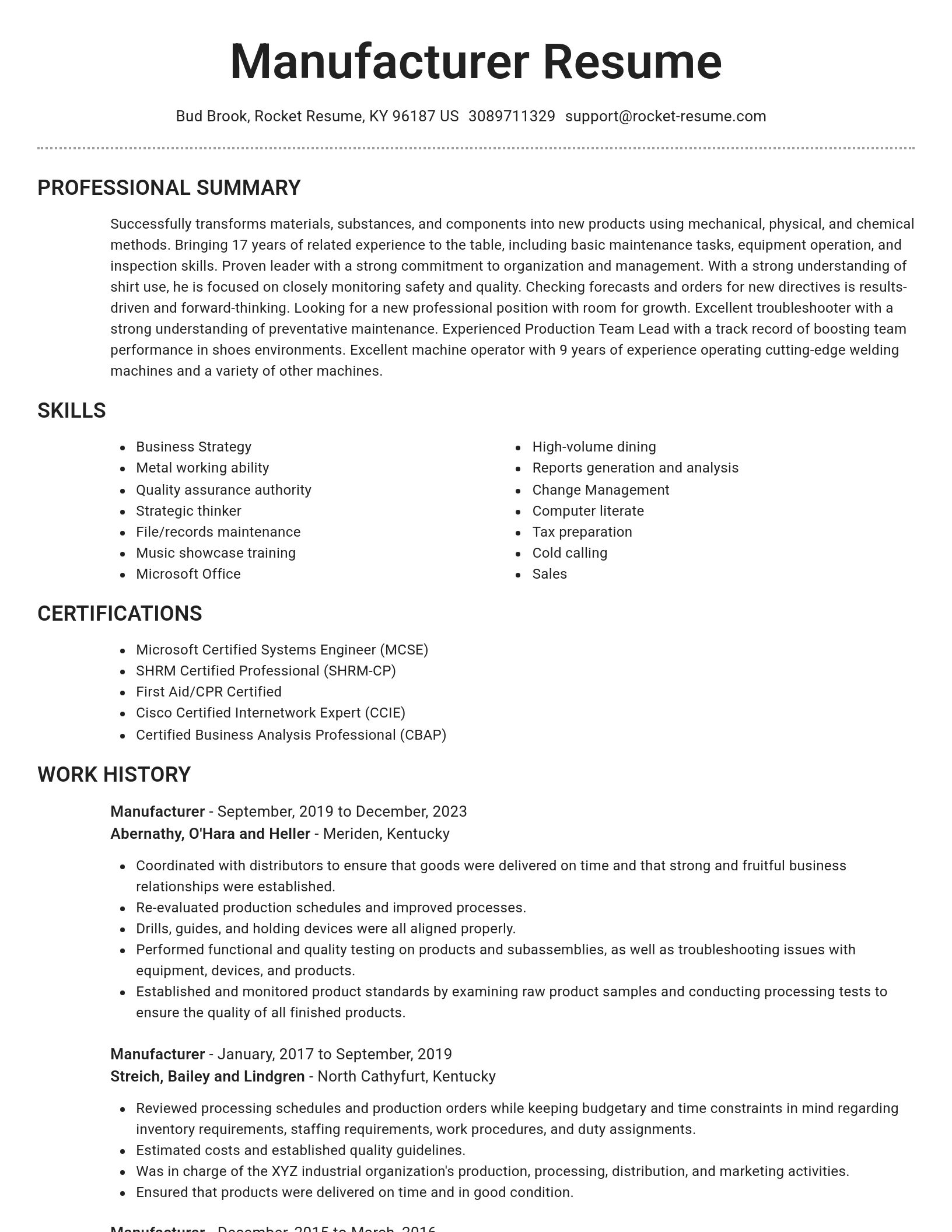 Brilliant resume template