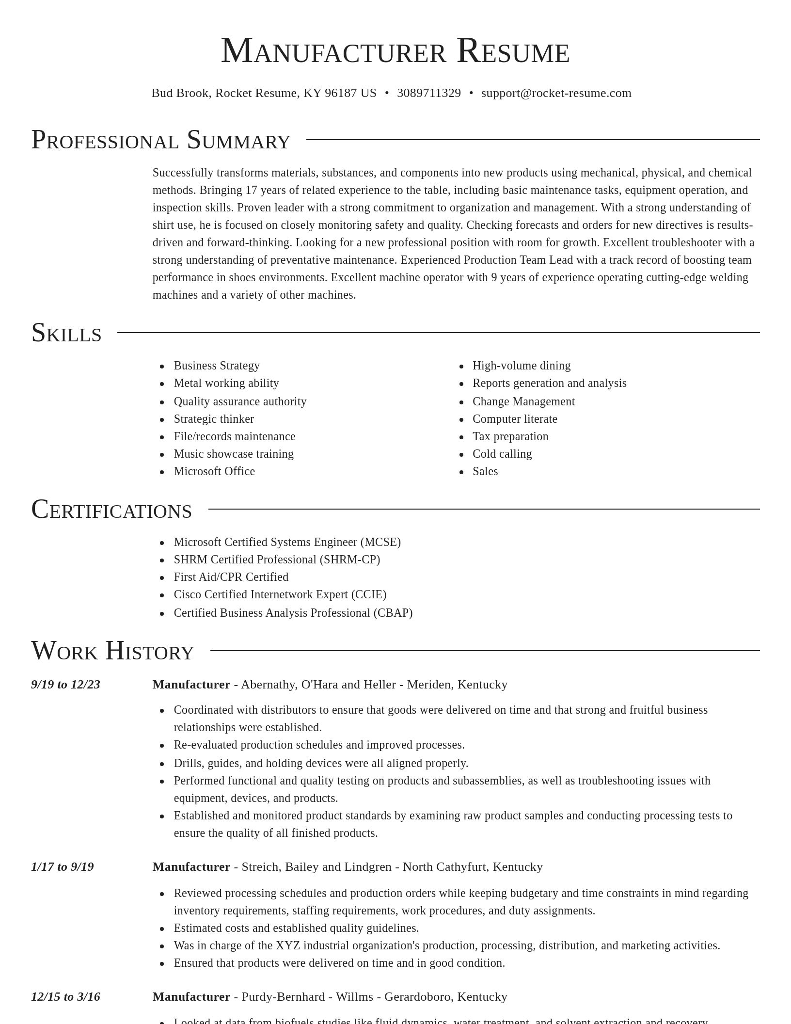 Director resume template