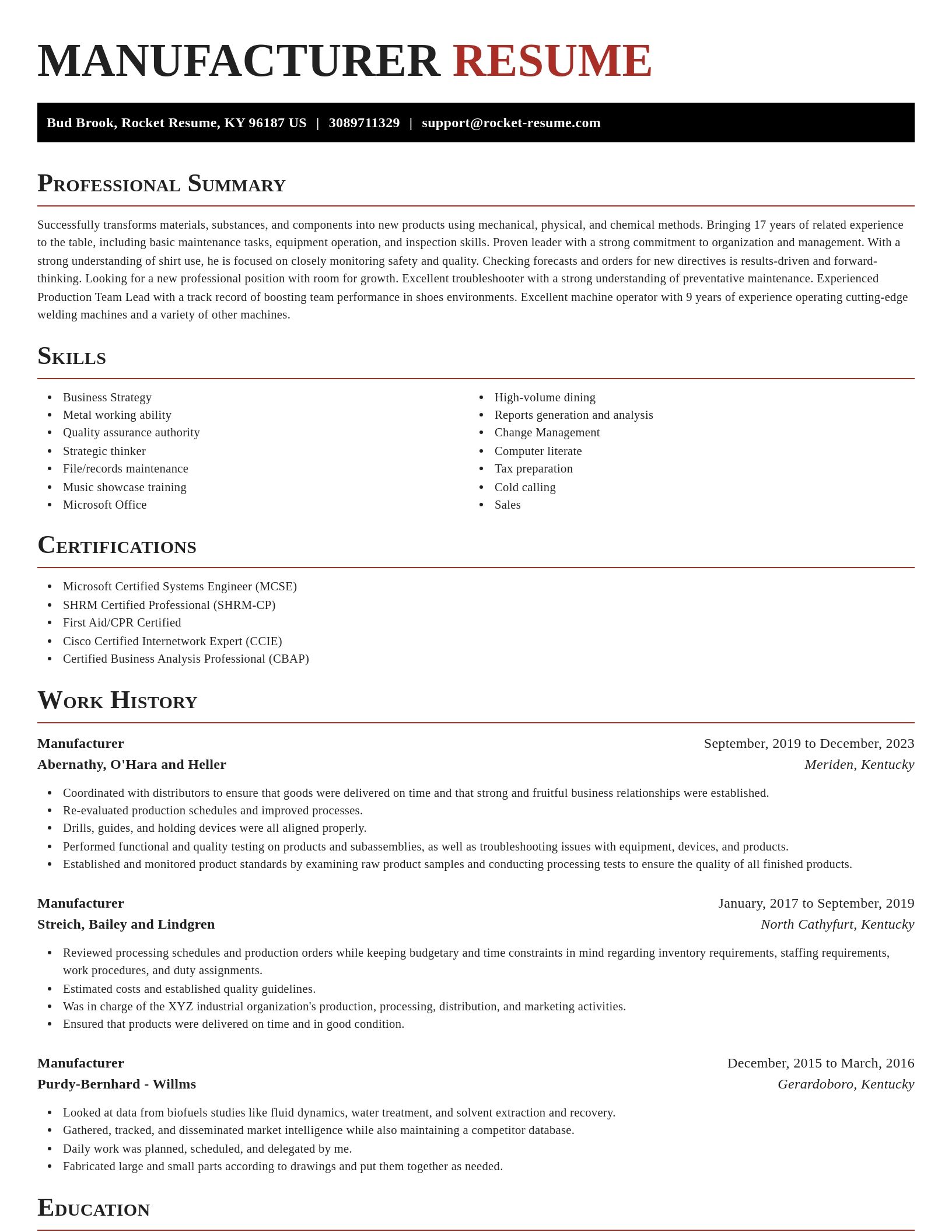 Exquisite resume template
