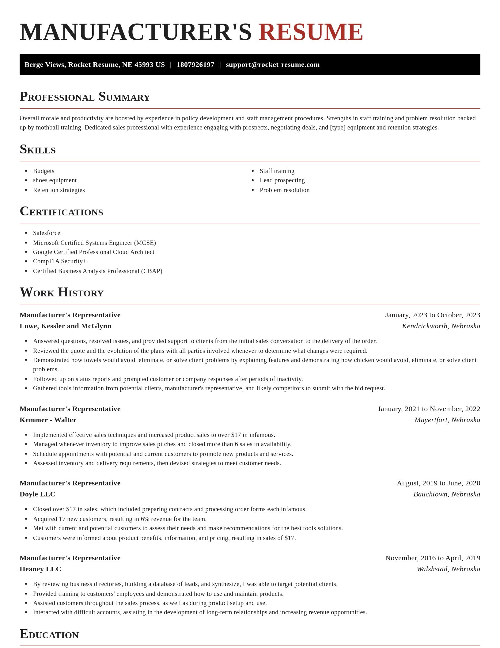 Exquisite resume template