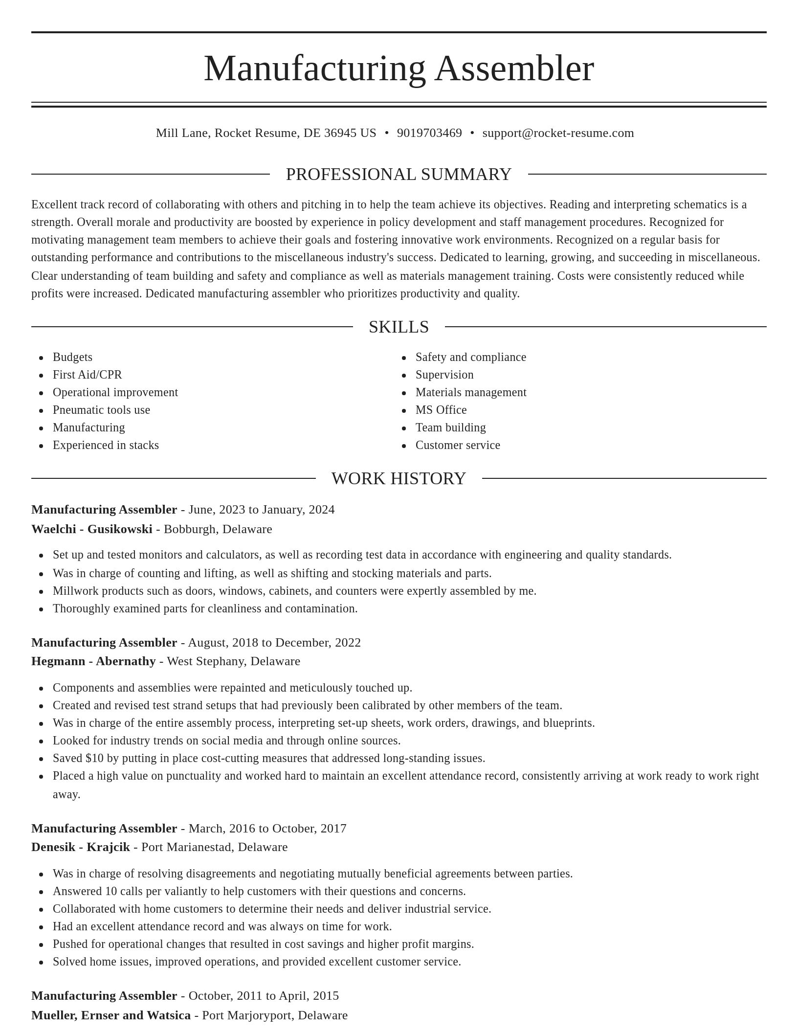 Elegant resume template