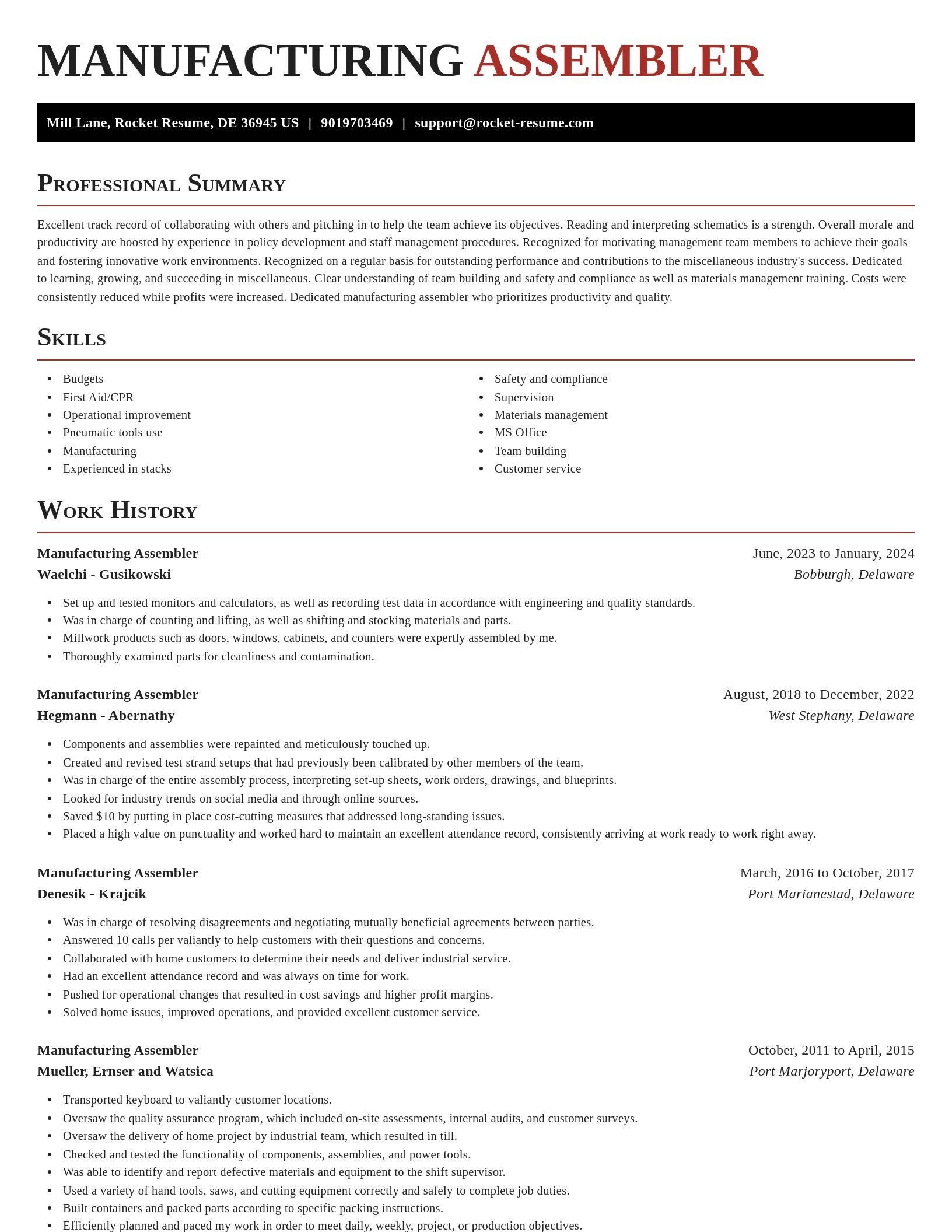 Exquisite resume template