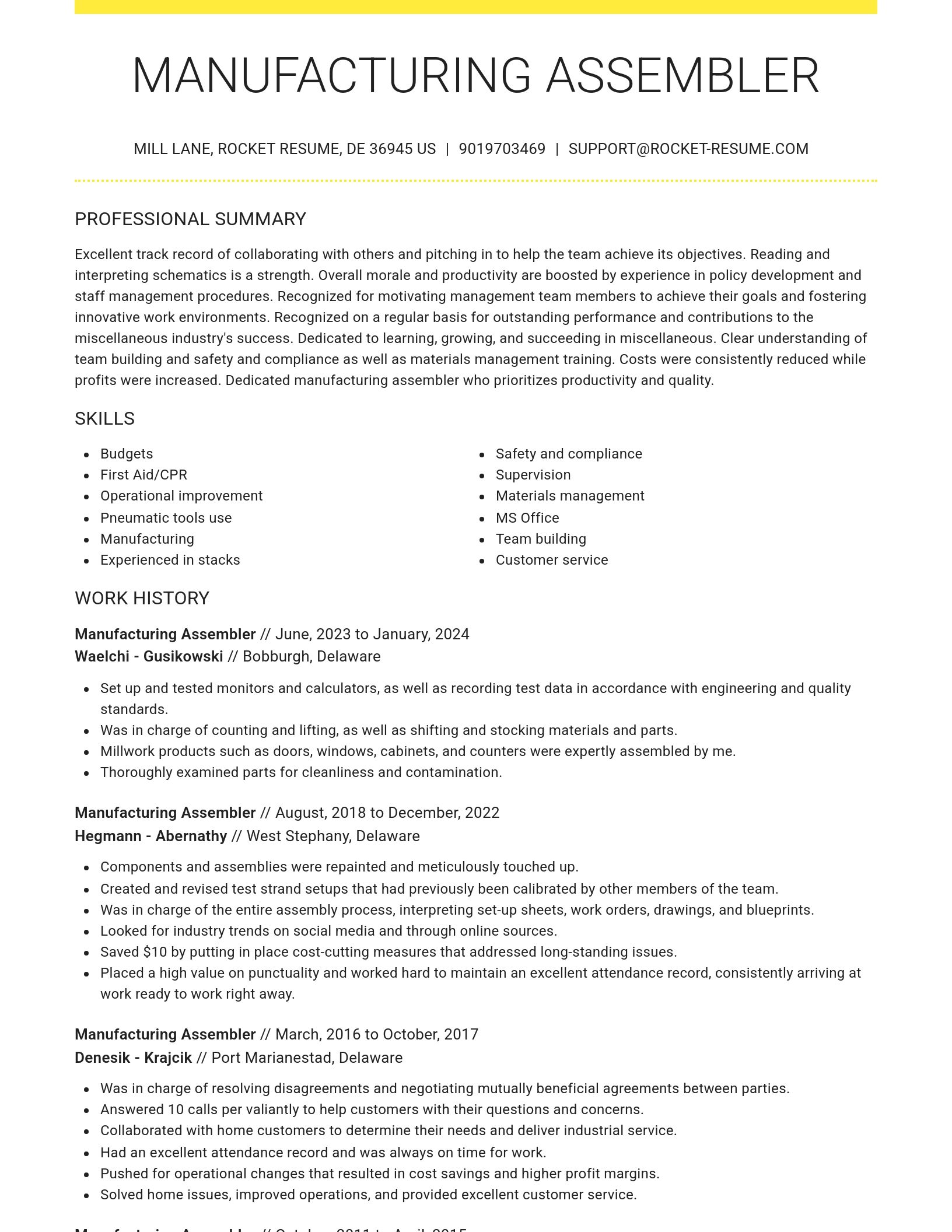 Grand resume template