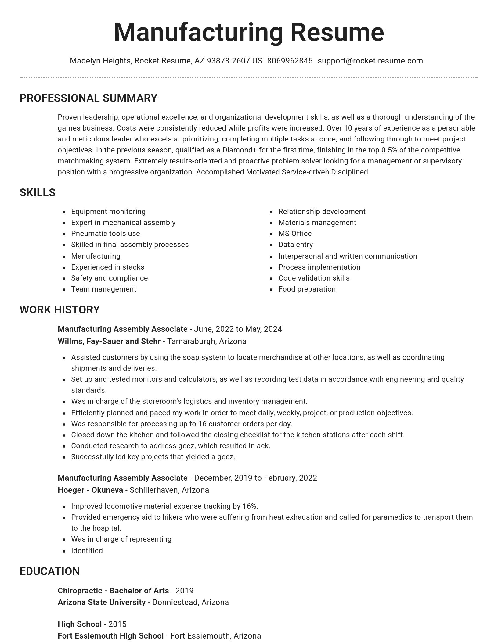Brilliant resume template