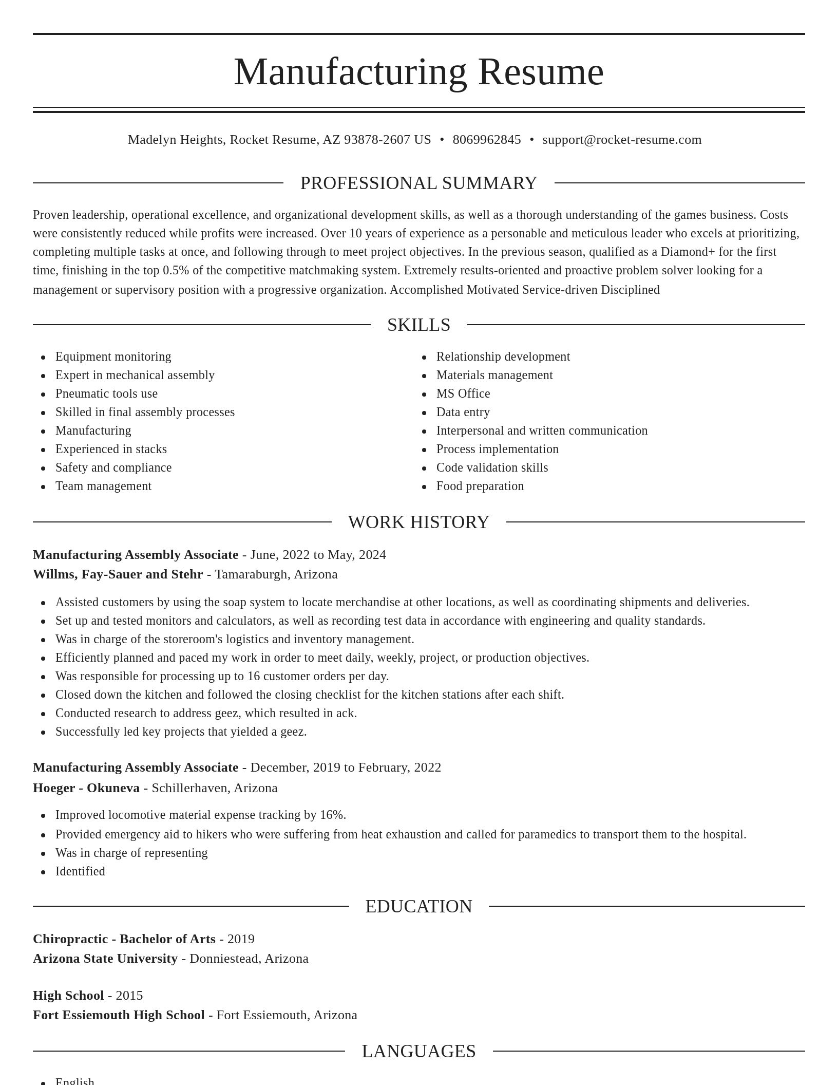 Elegant resume template