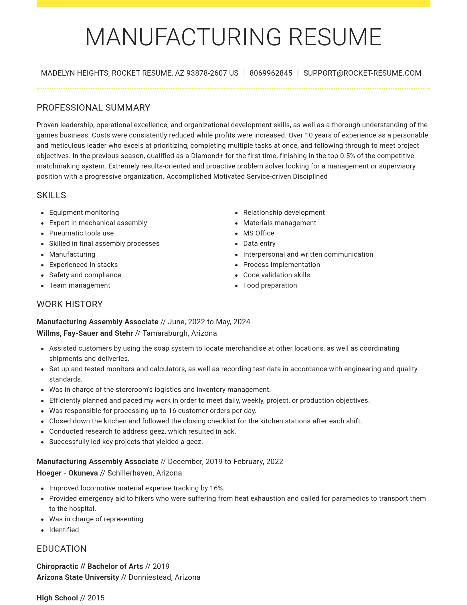 Grand resume template