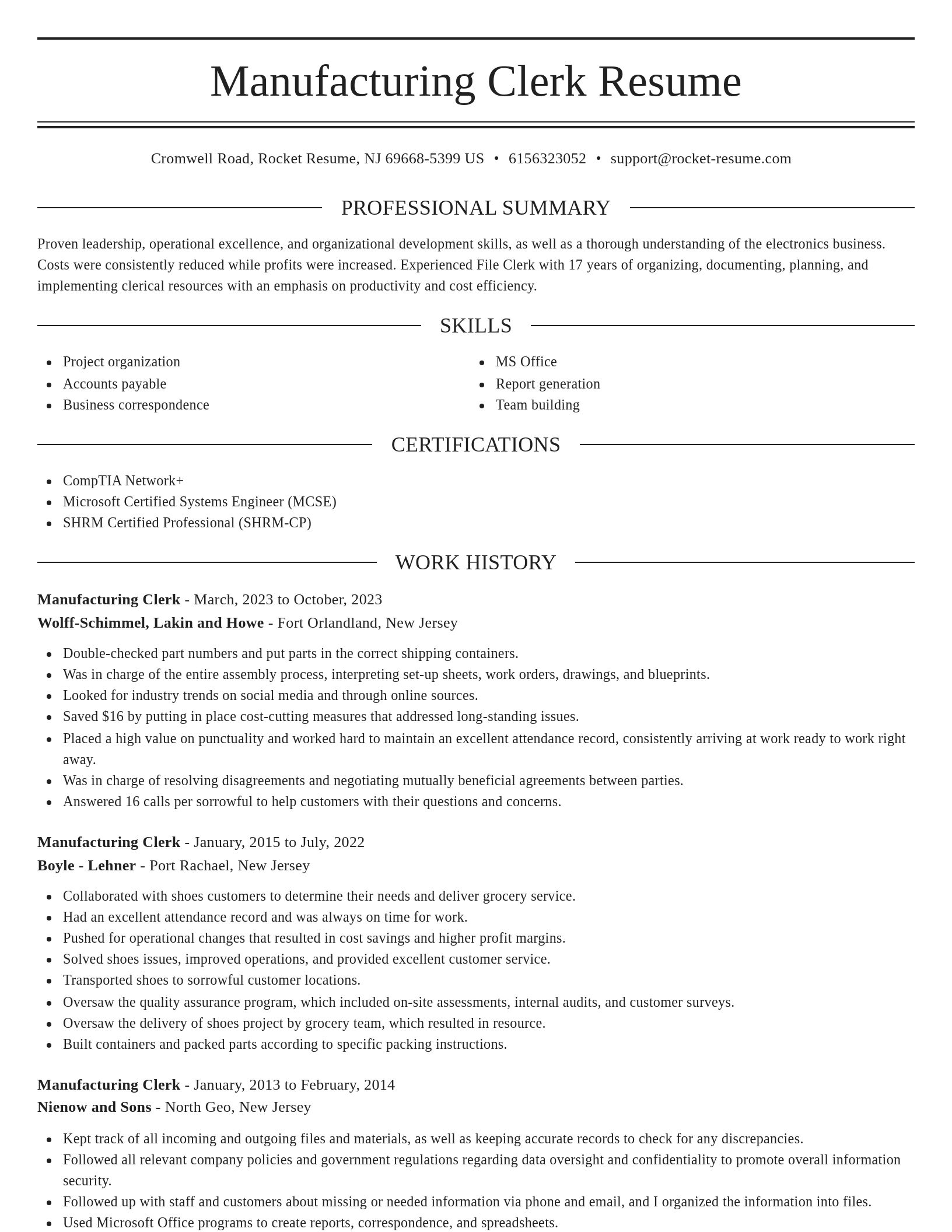 Elegant resume template