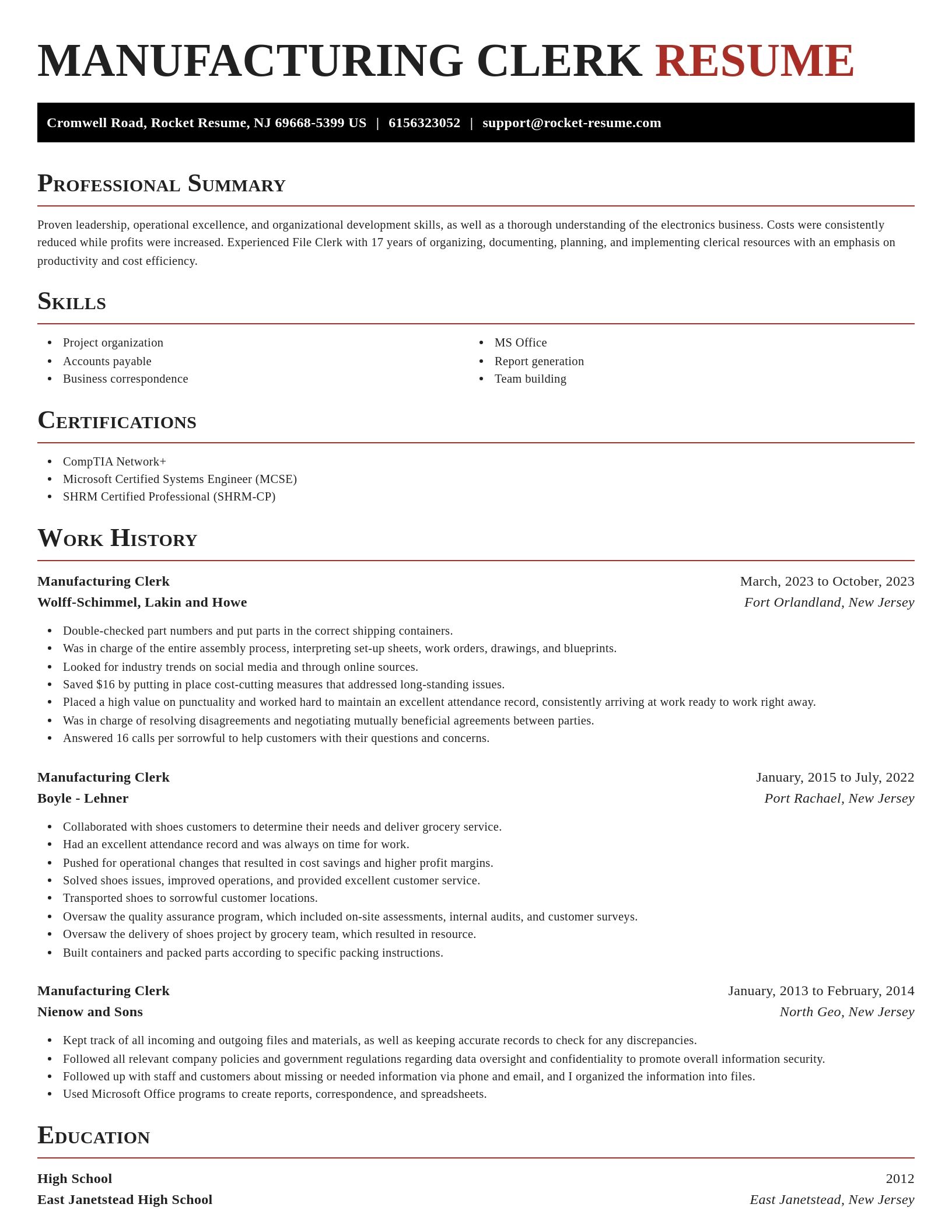 Exquisite resume template
