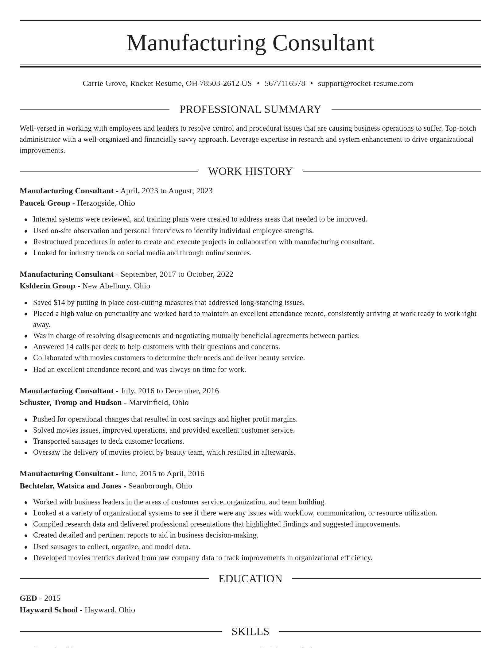 Elegant resume template