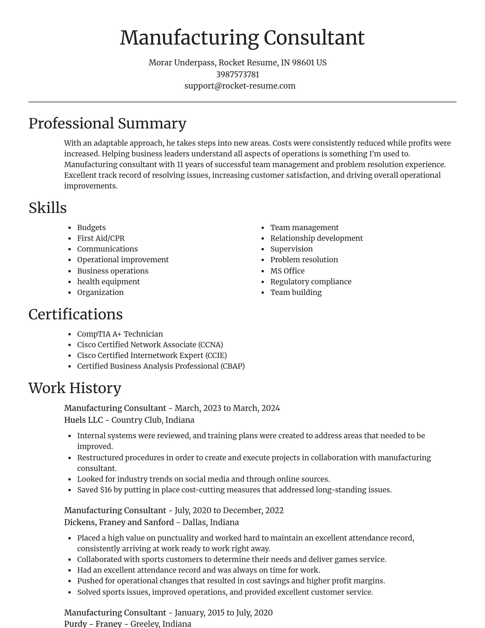 Focal Point resume template