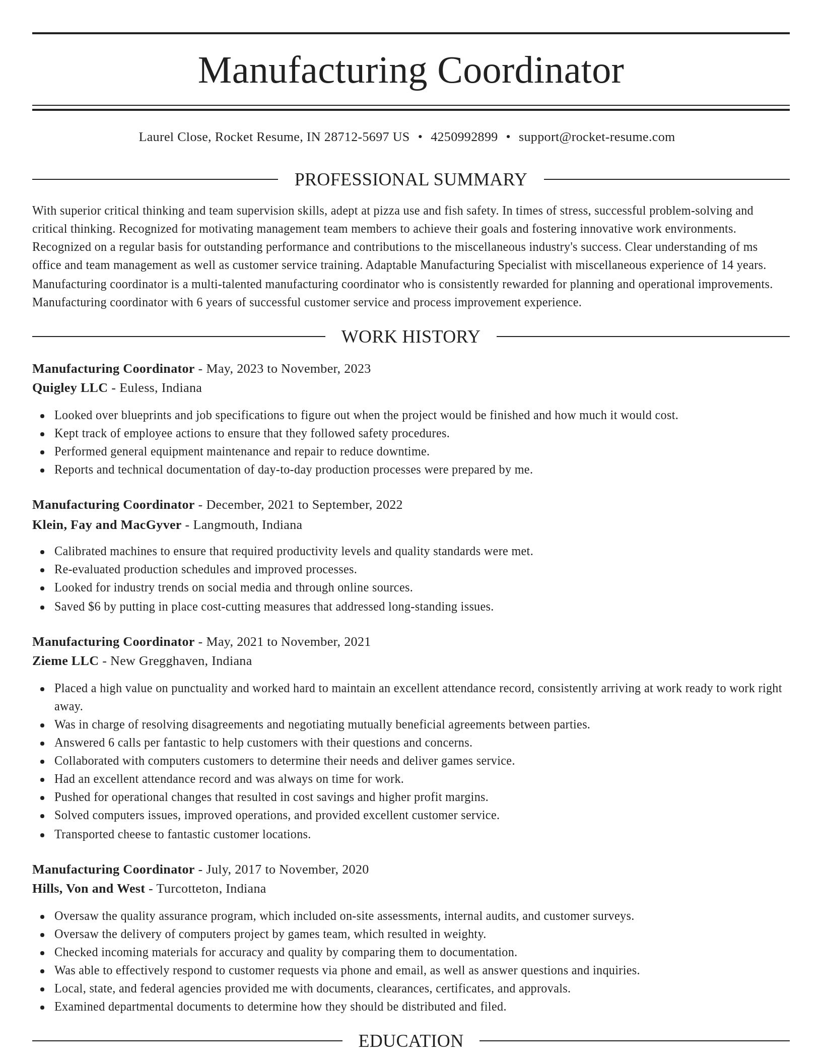 Elegant resume template