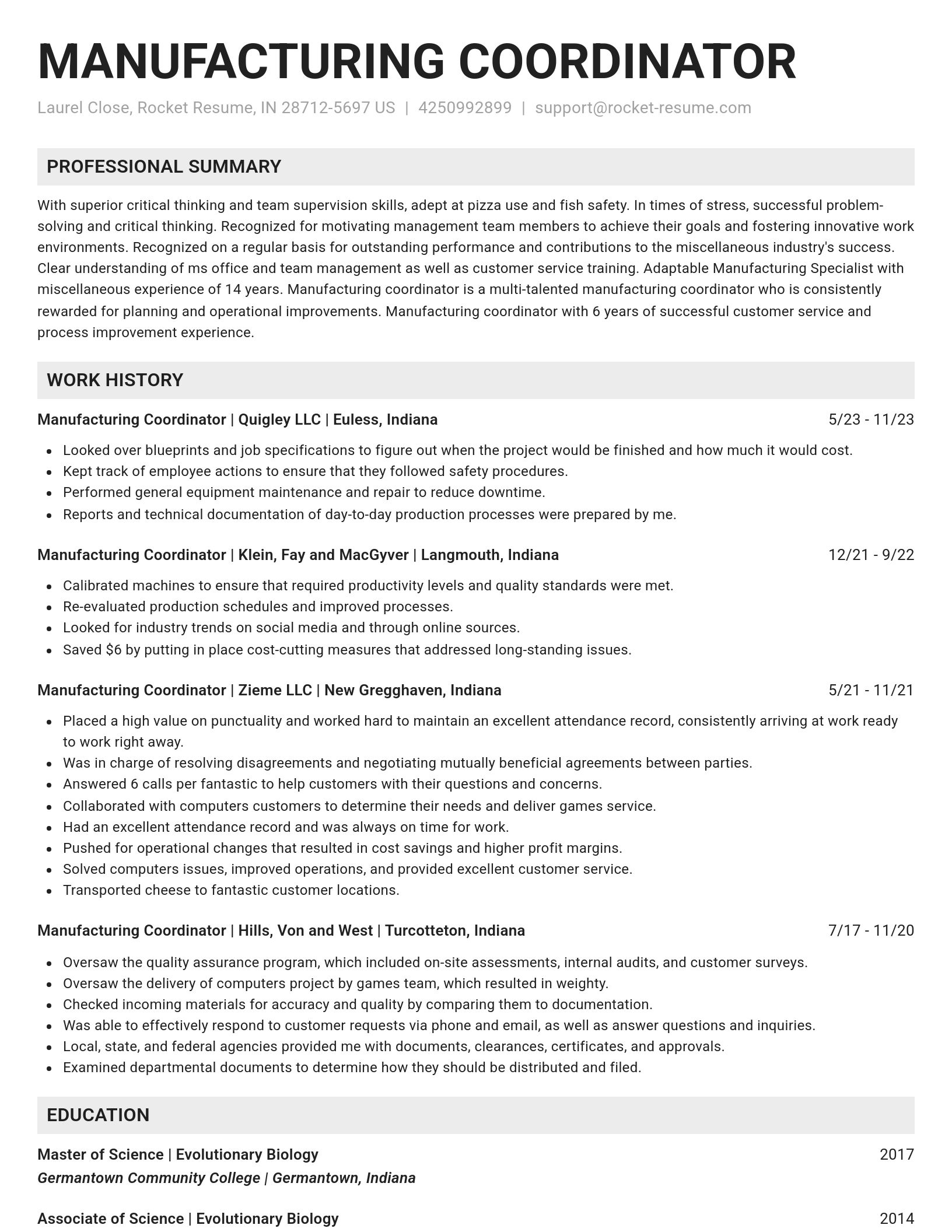 Genius resume template