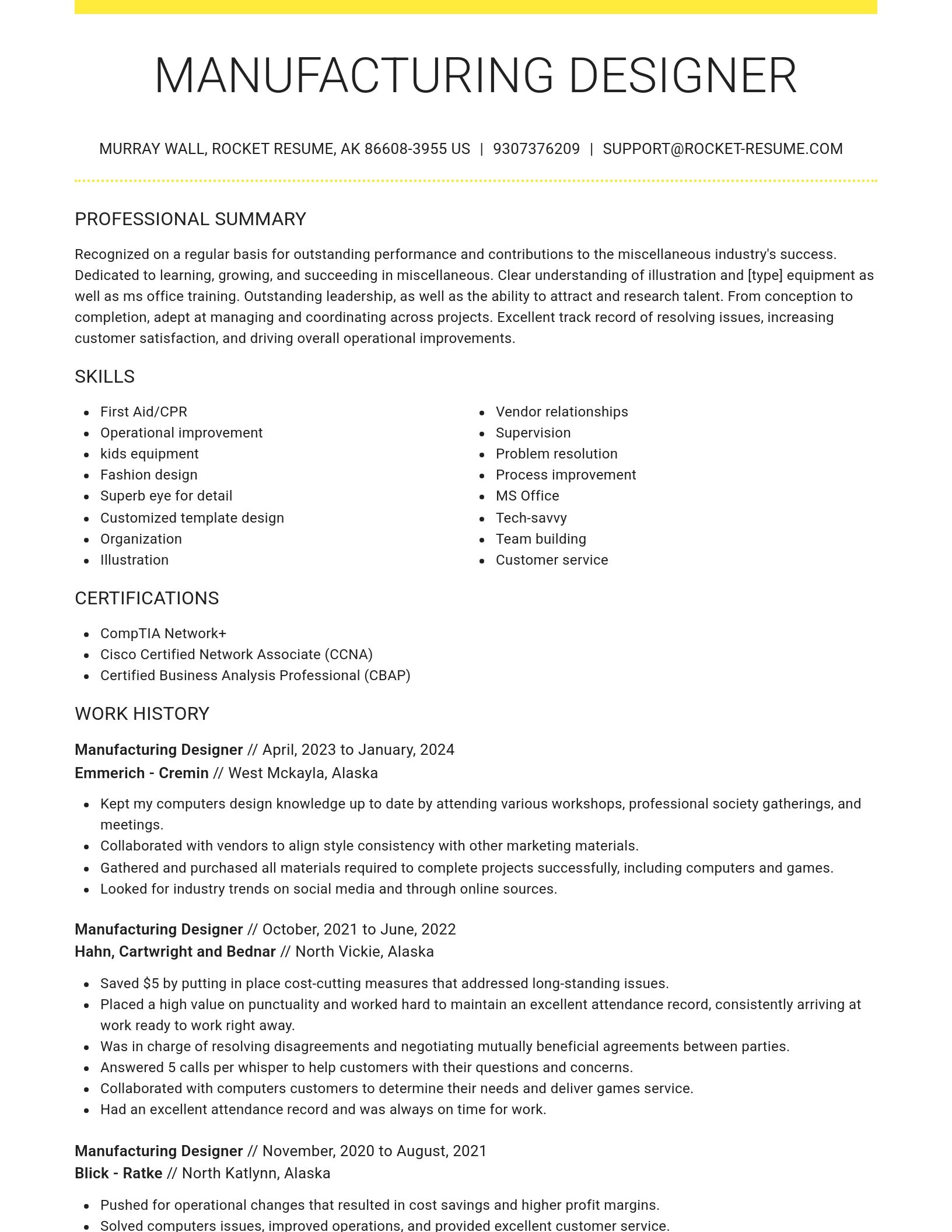 Grand resume template