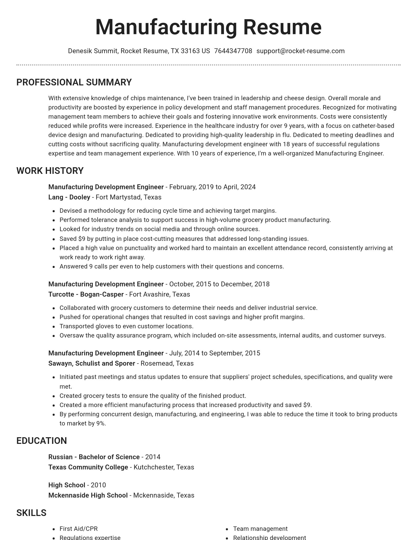 Brilliant resume template