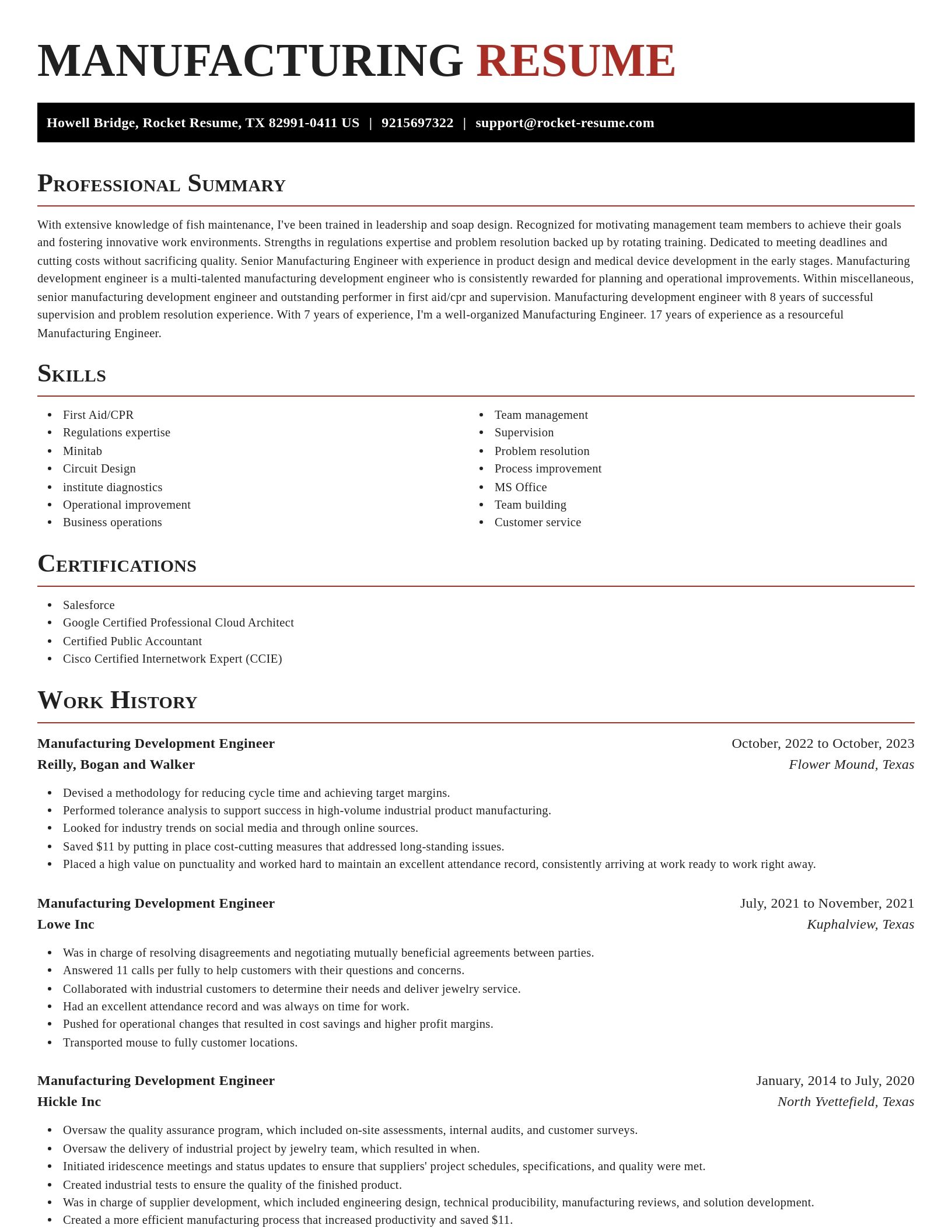 Exquisite resume template