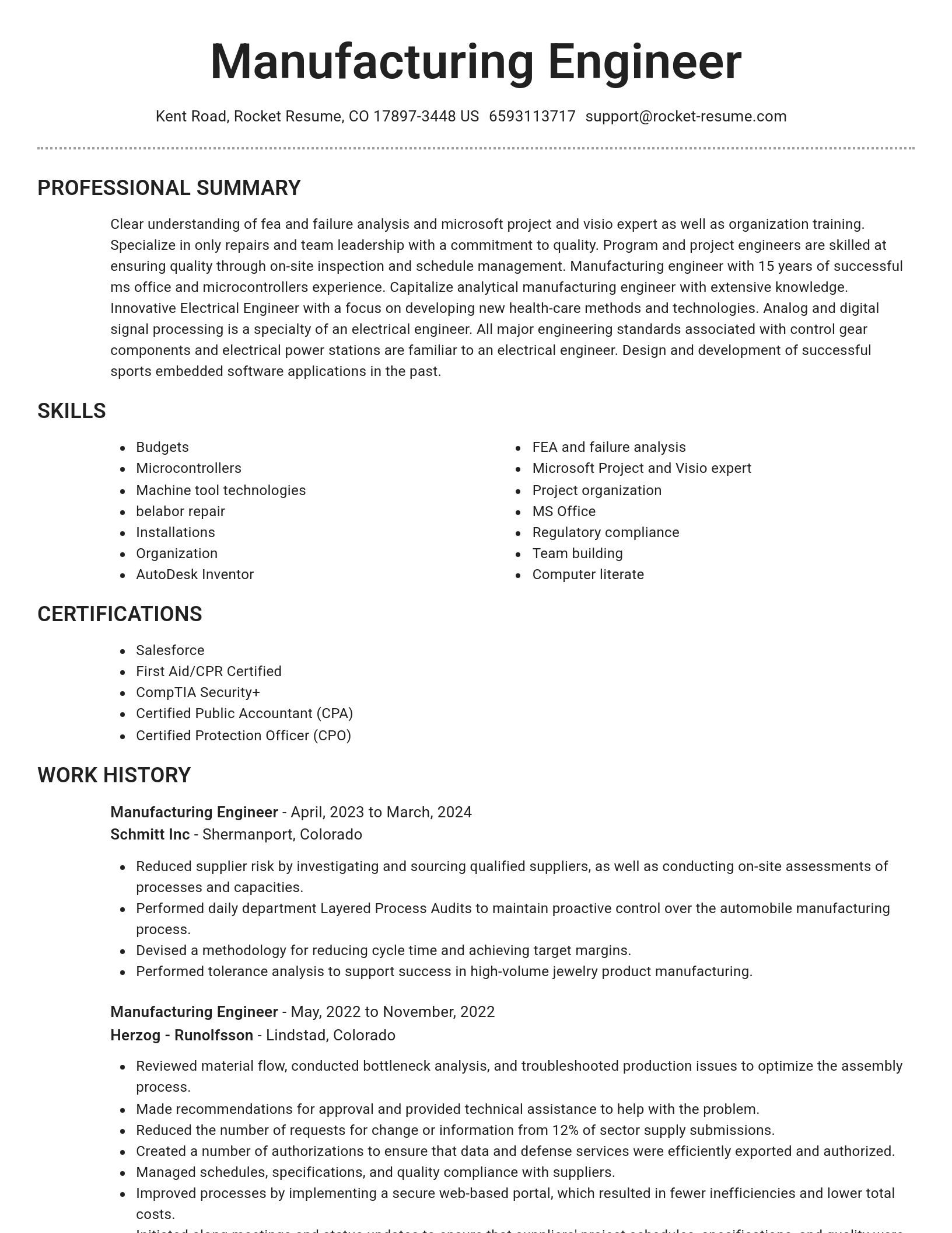 Brilliant resume template