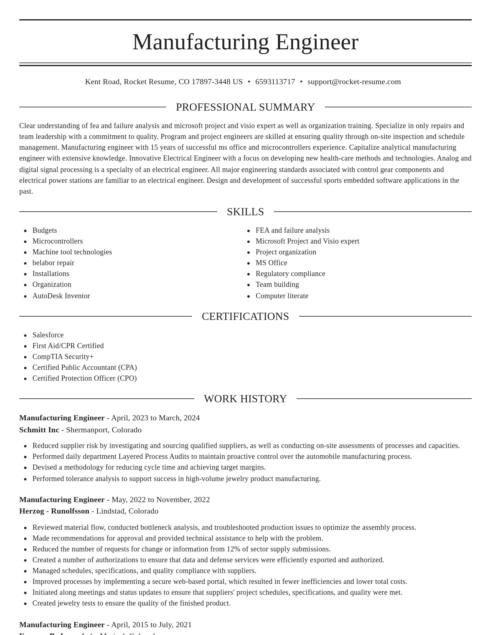 Elegant resume template