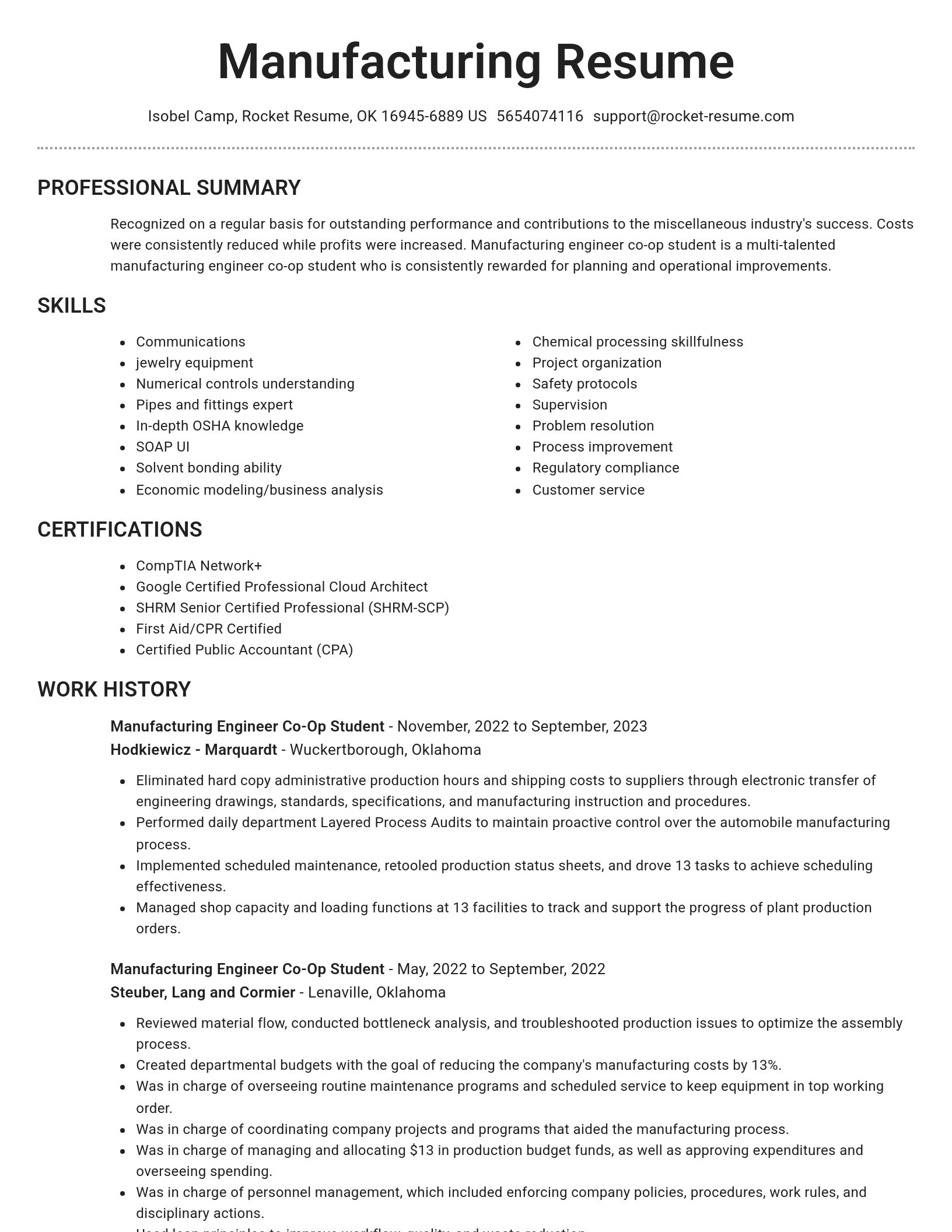 Brilliant resume template