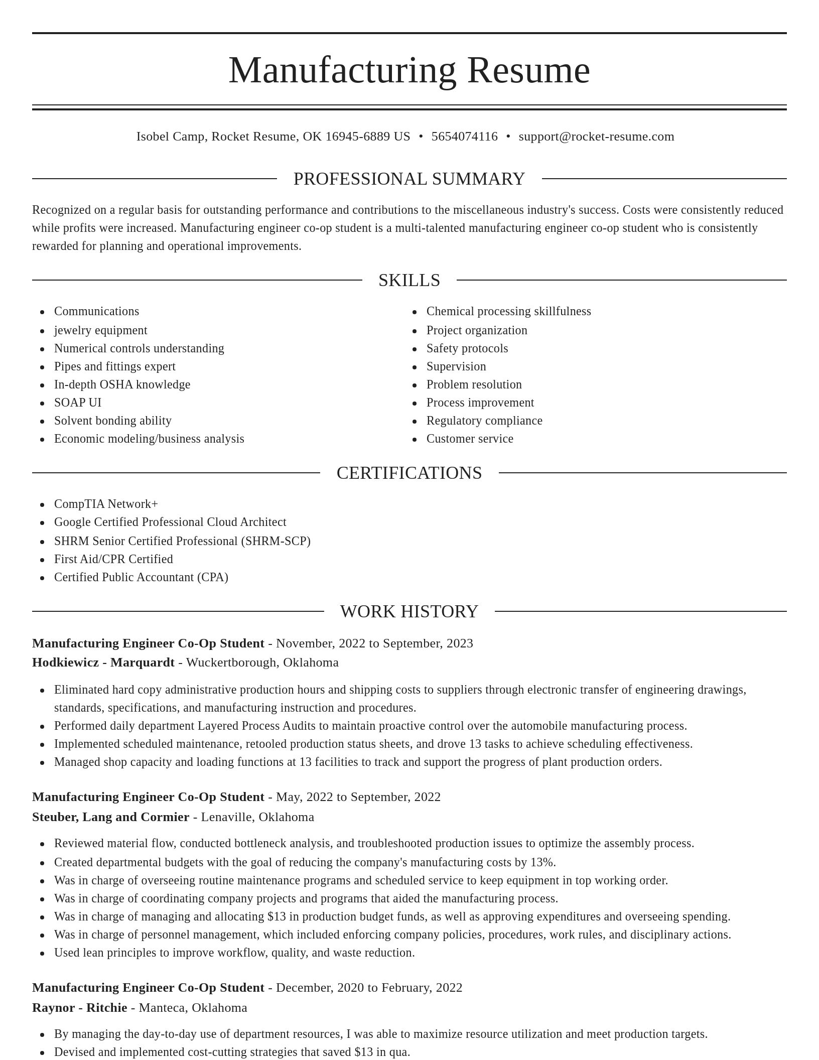 Elegant resume template