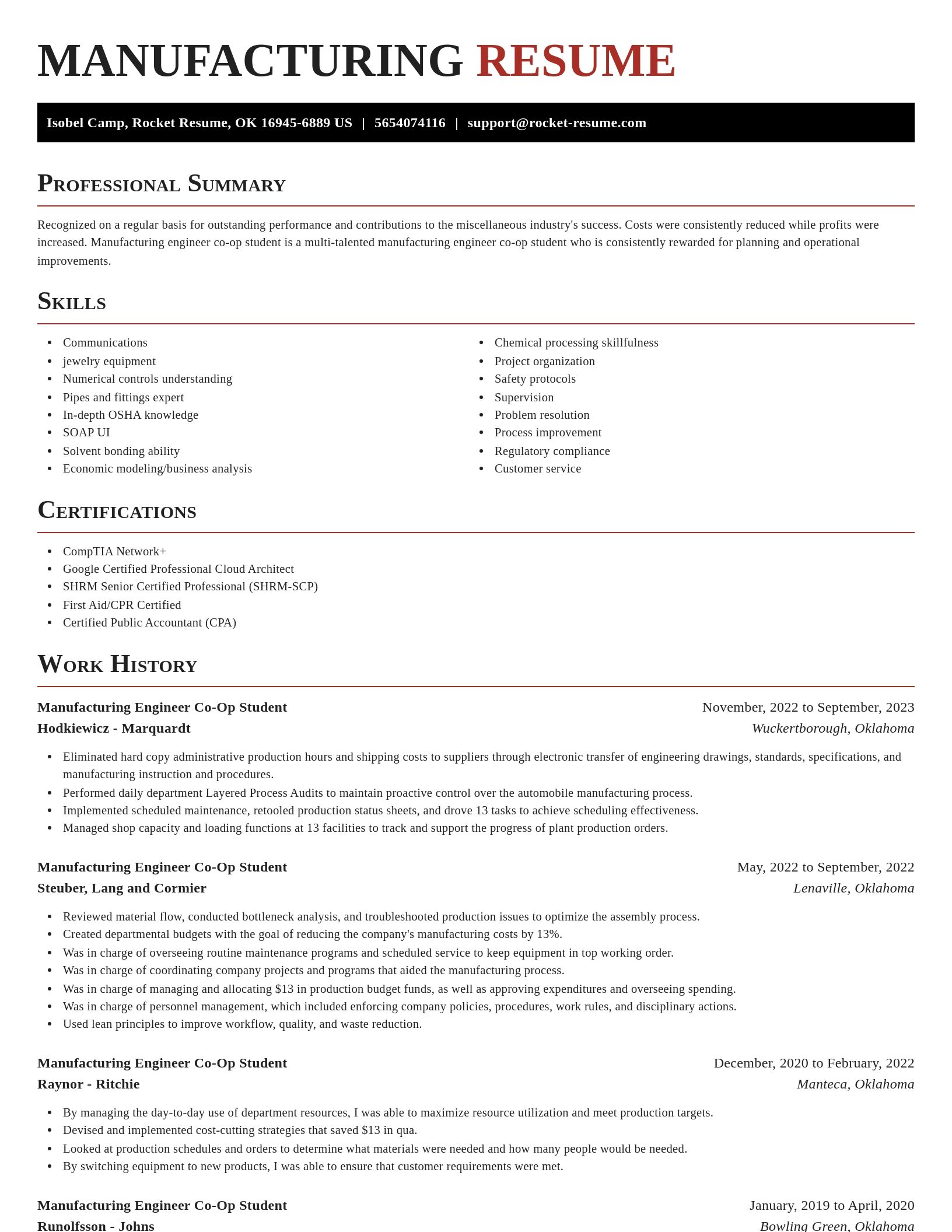 Exquisite resume template