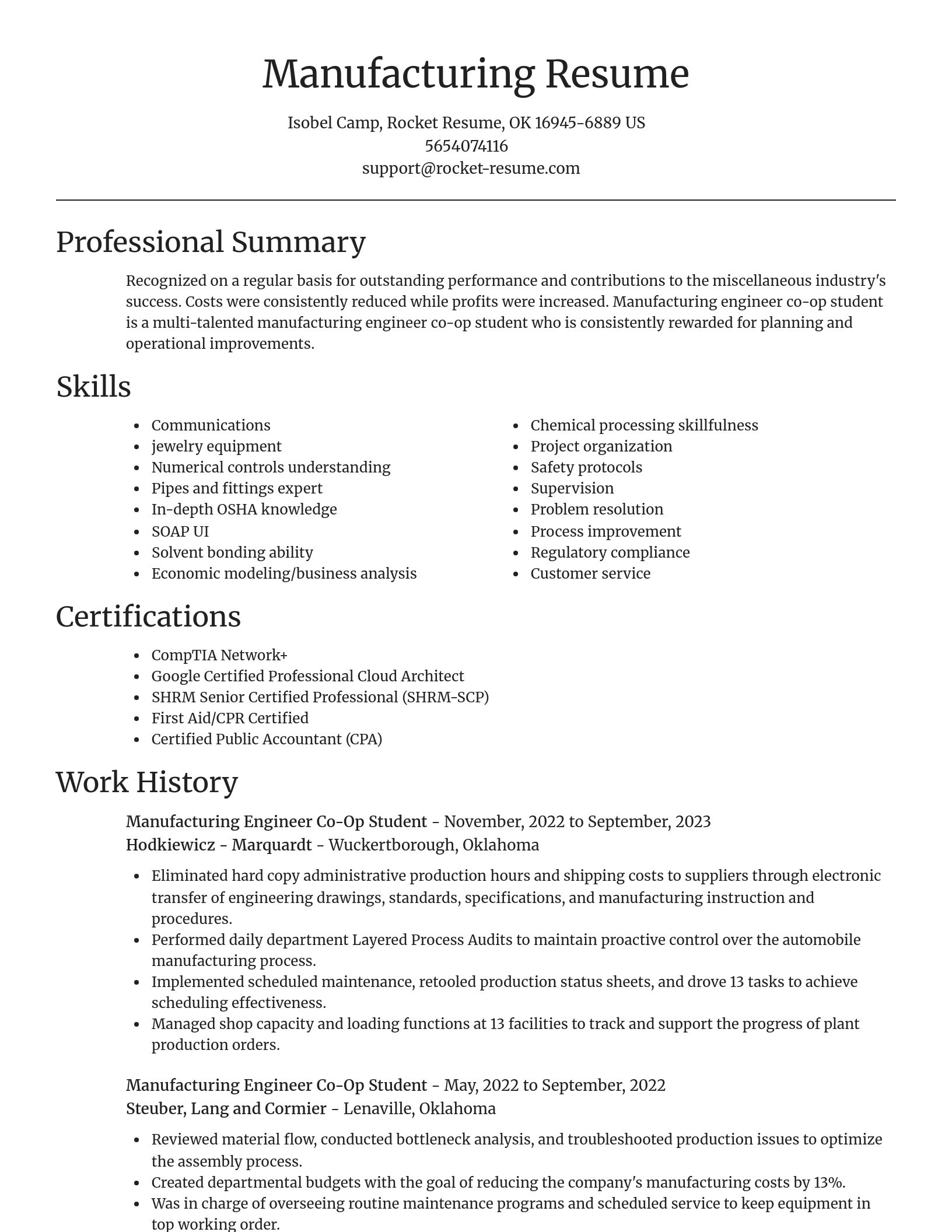 Focal Point resume template