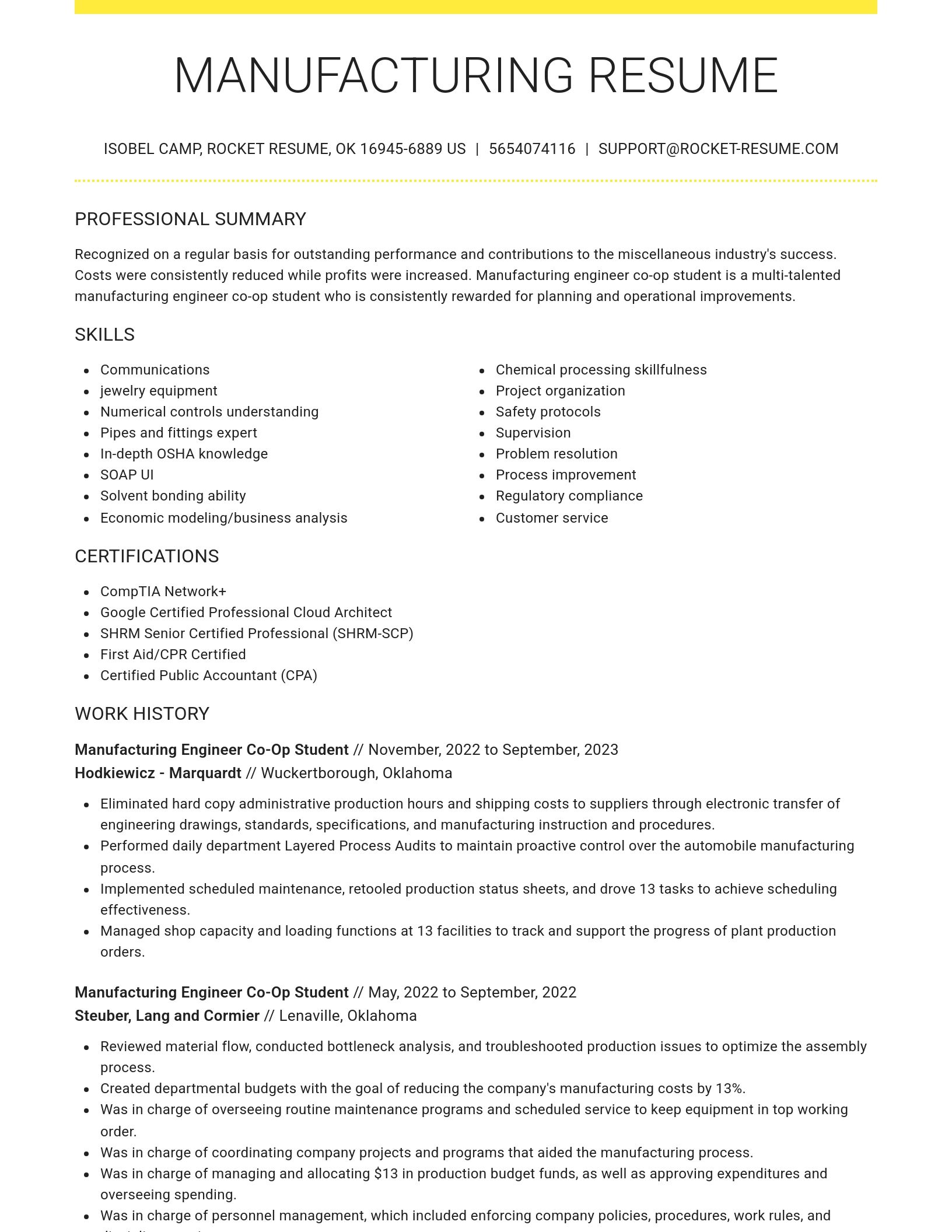 Grand resume template