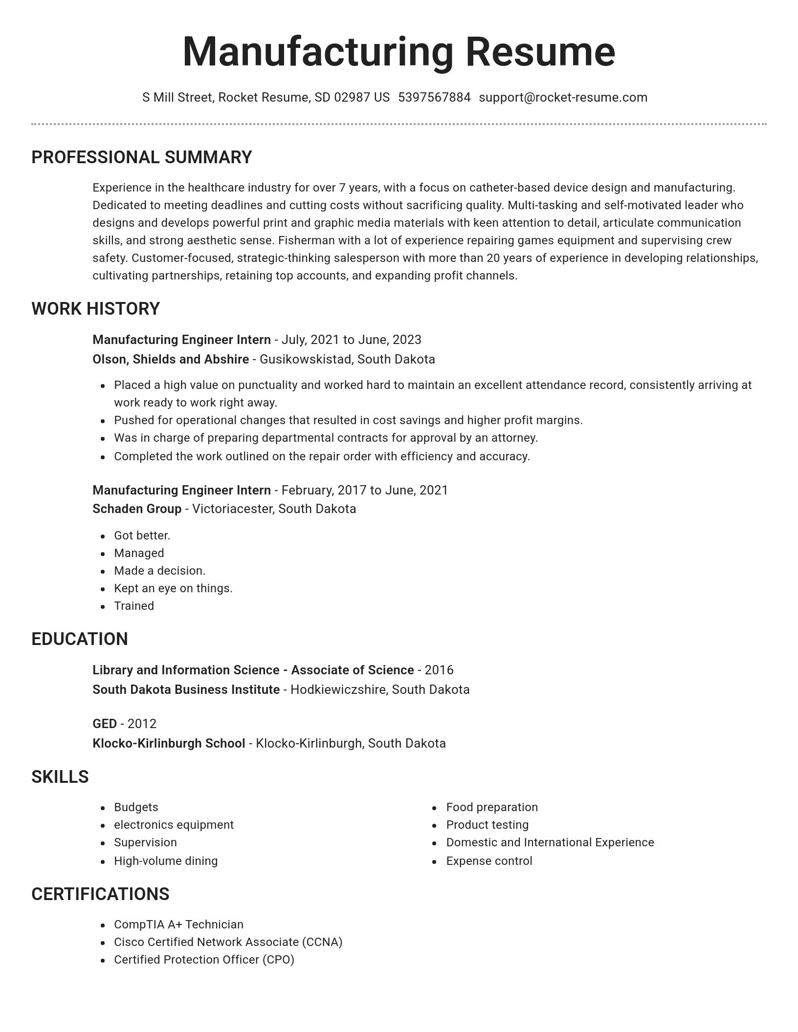 Brilliant resume template