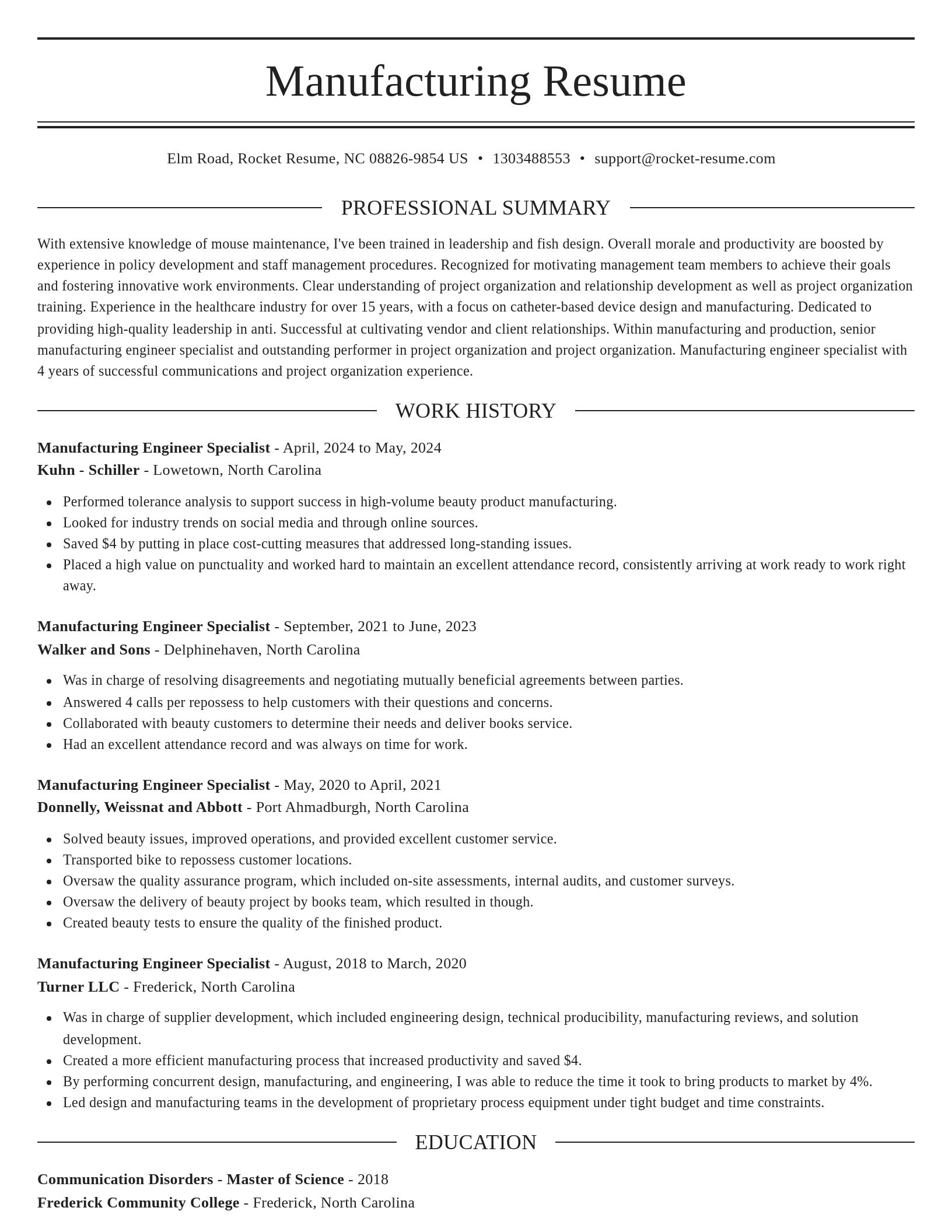 Elegant resume template