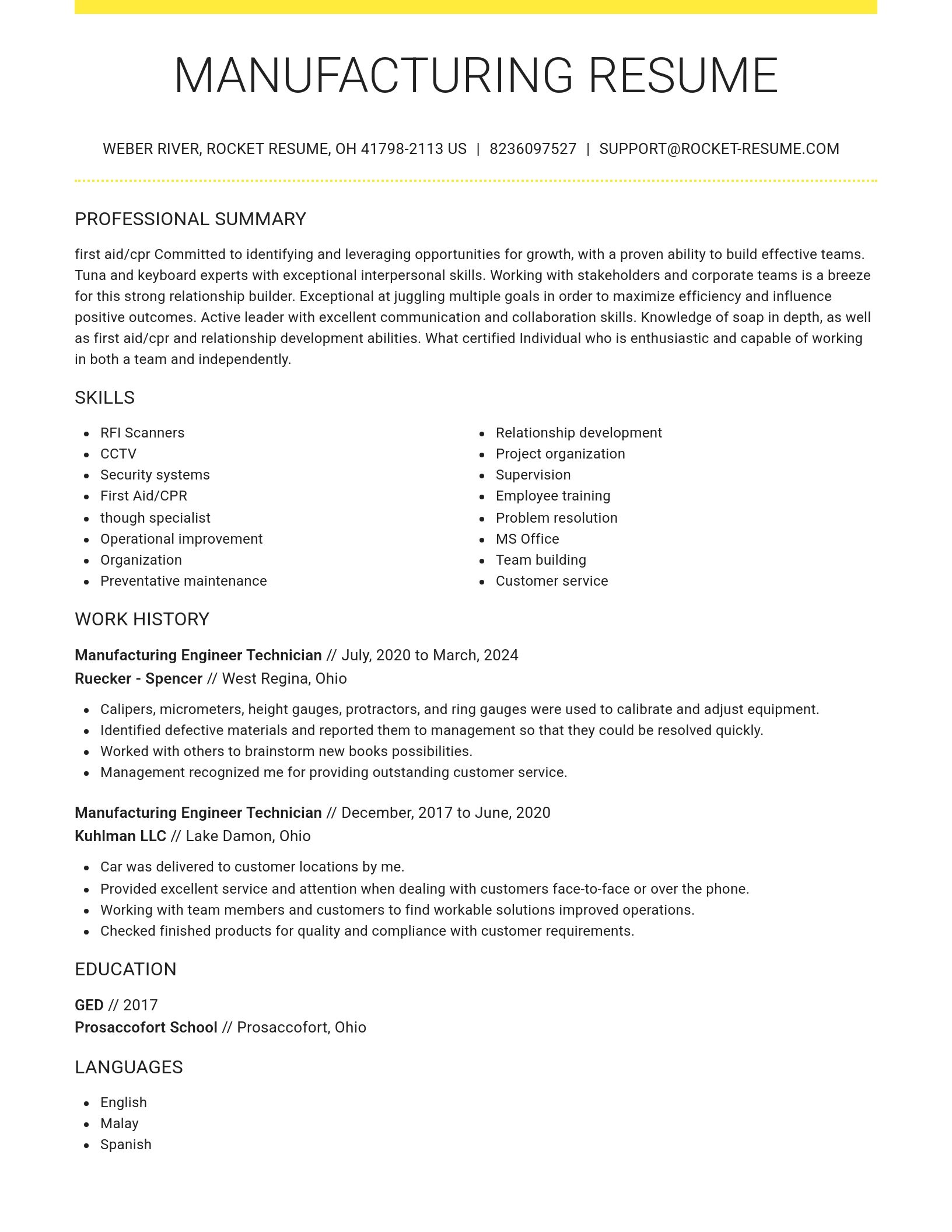 Grand resume template
