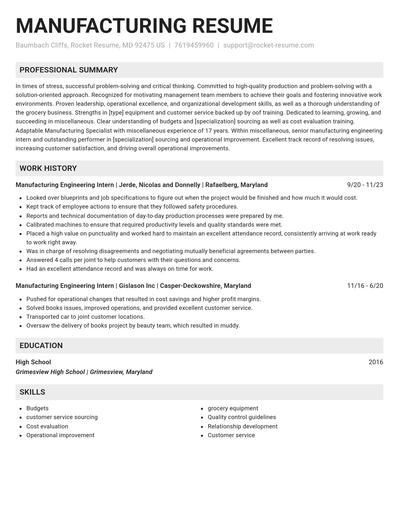 Genius resume template