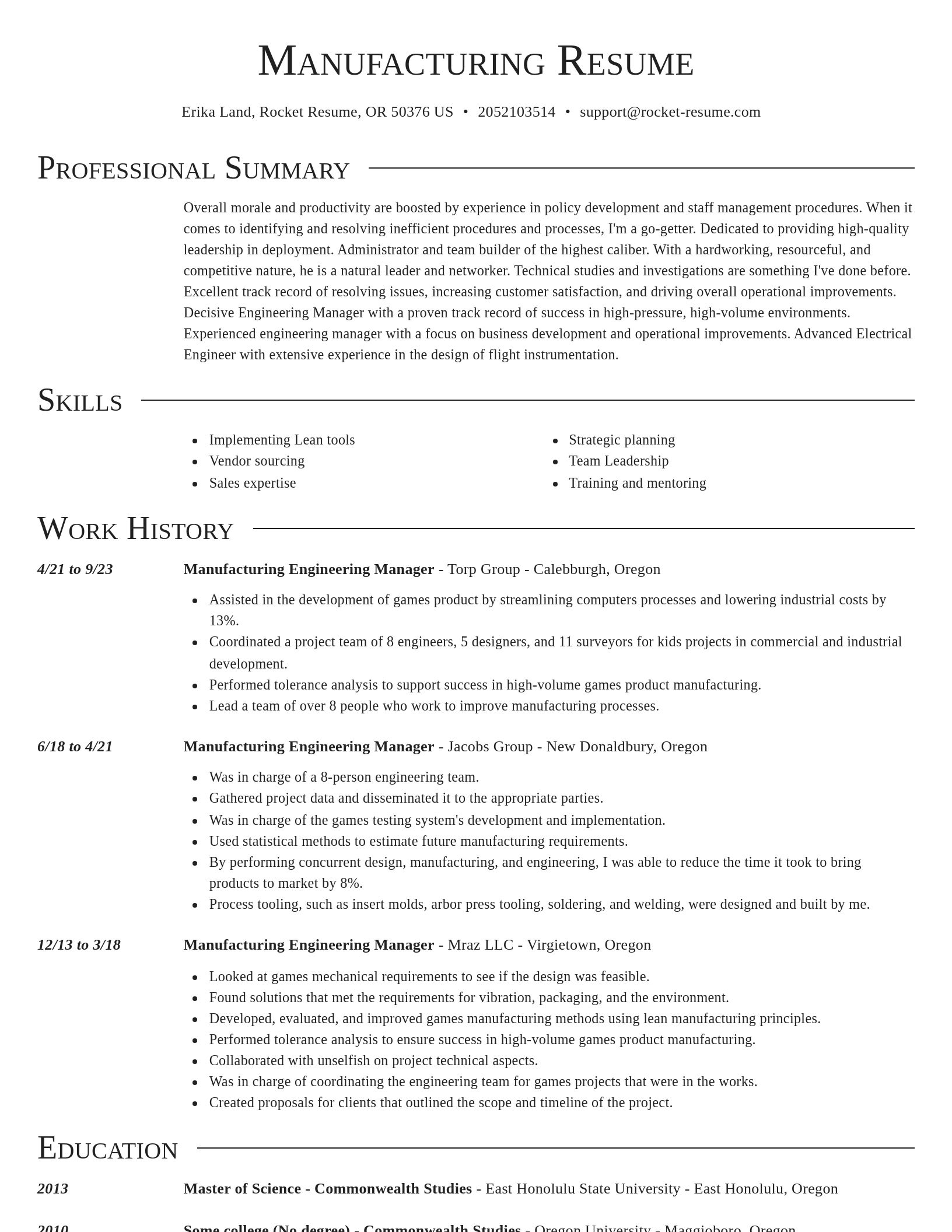 Director resume template