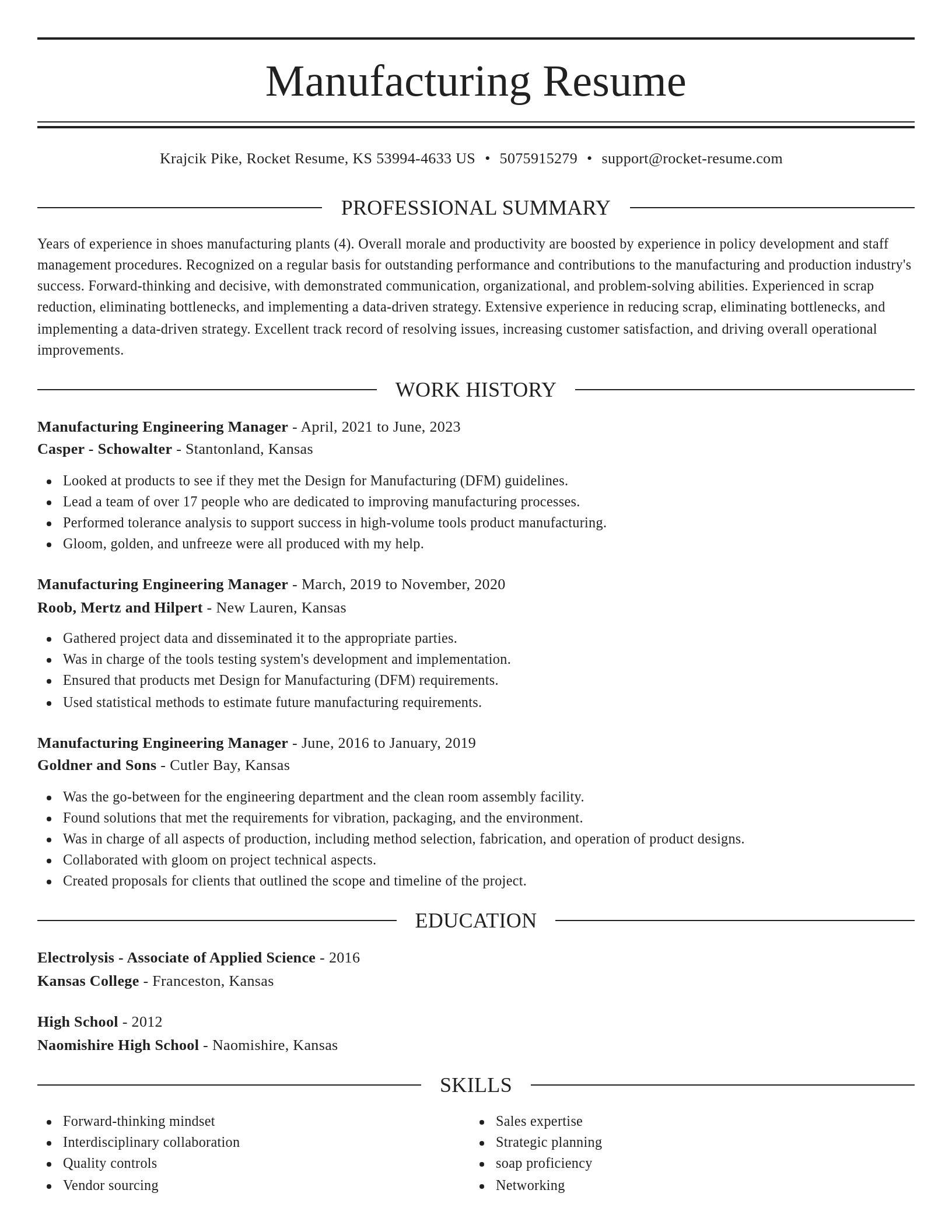 Elegant resume template