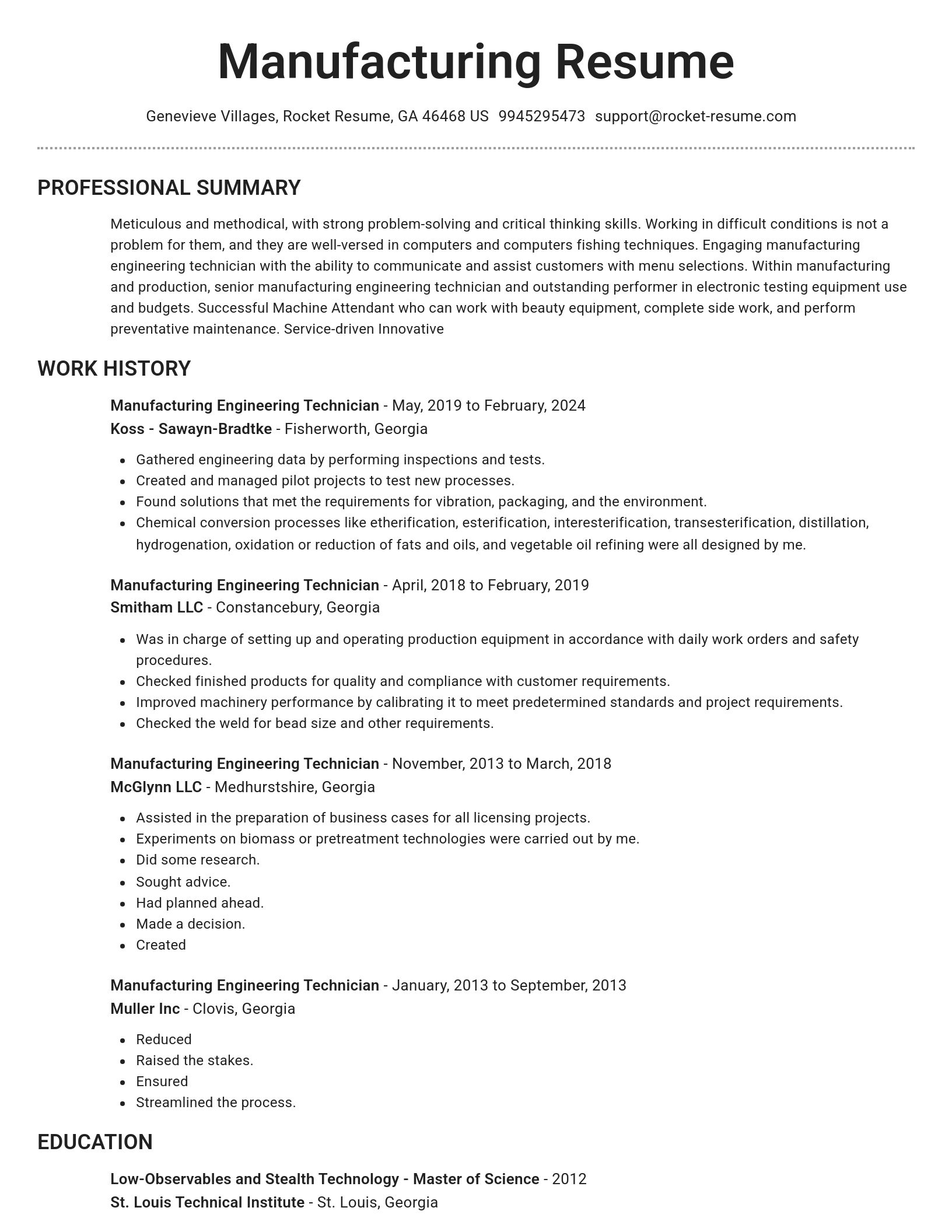 Brilliant resume template