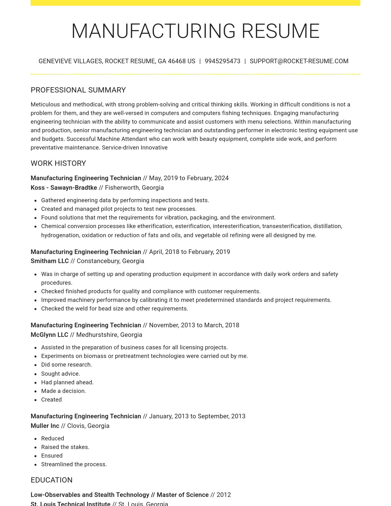 Grand resume template