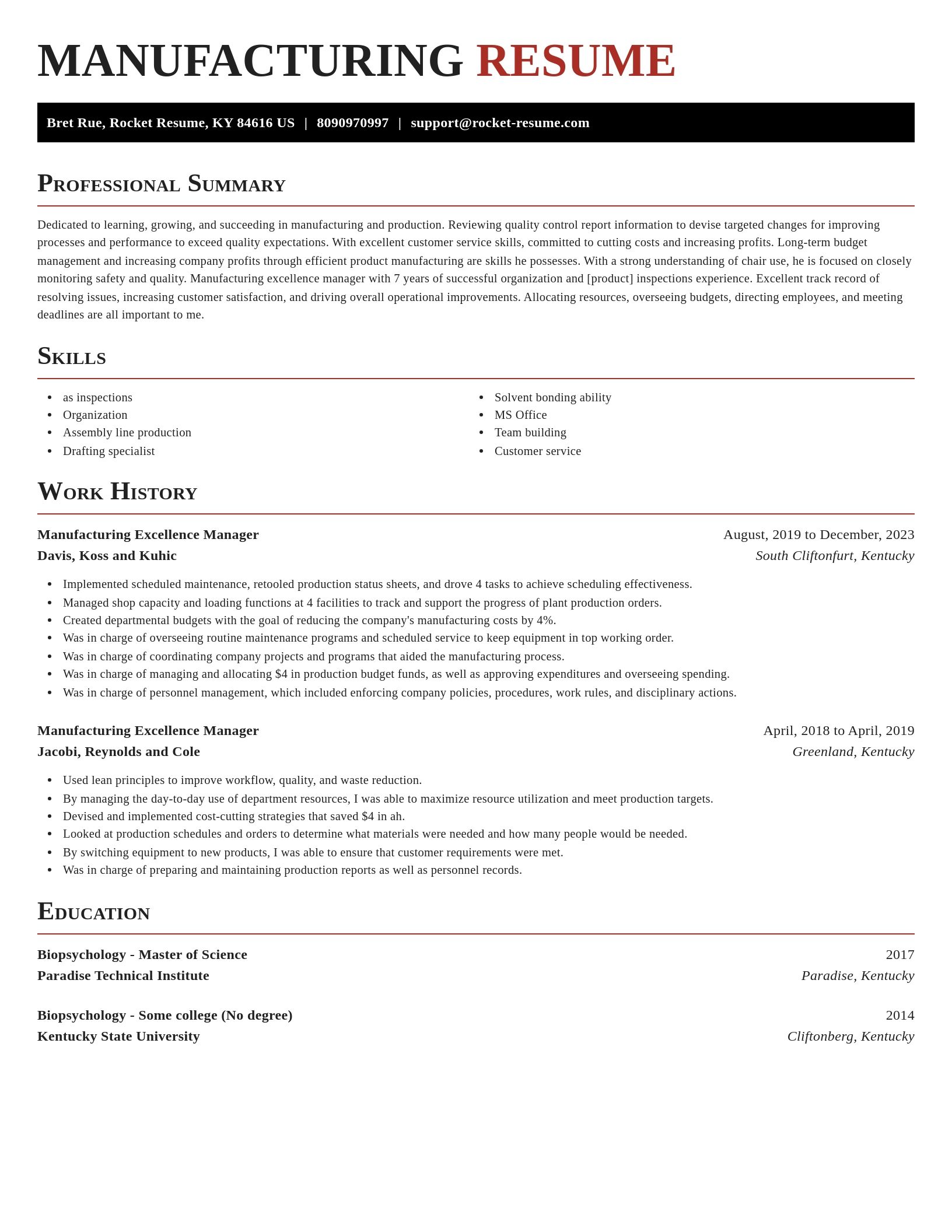 Exquisite resume template
