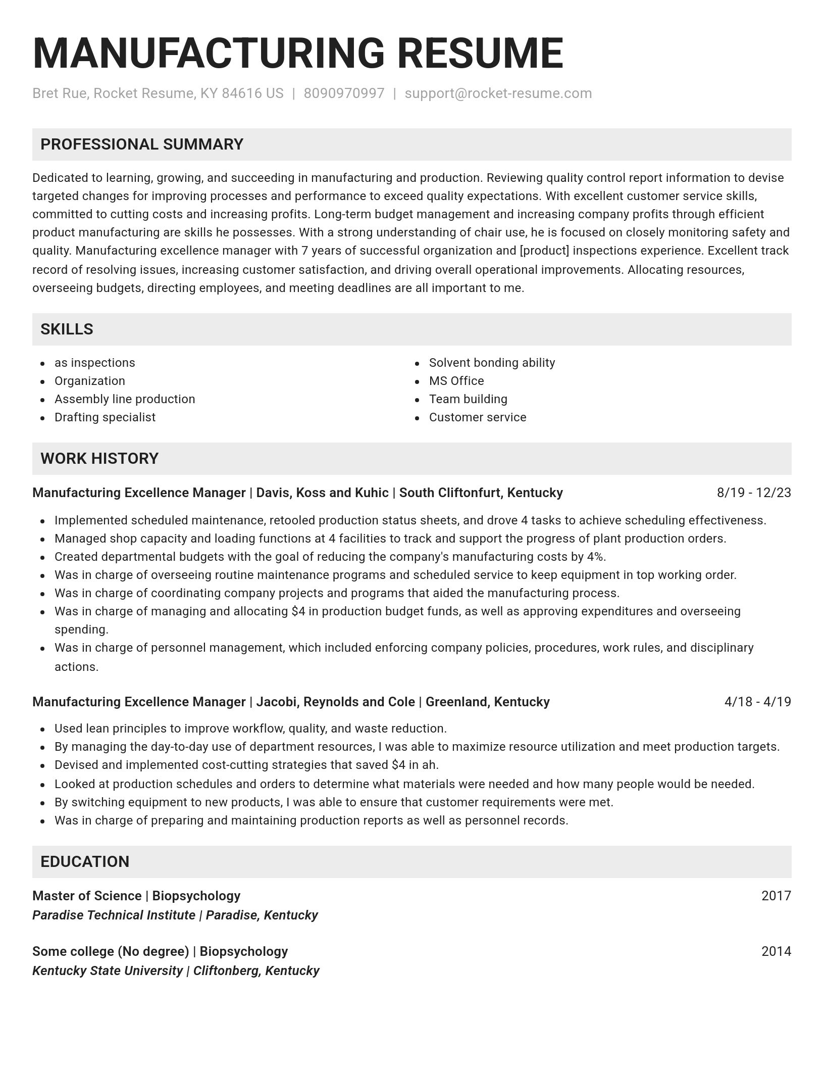 Genius resume template