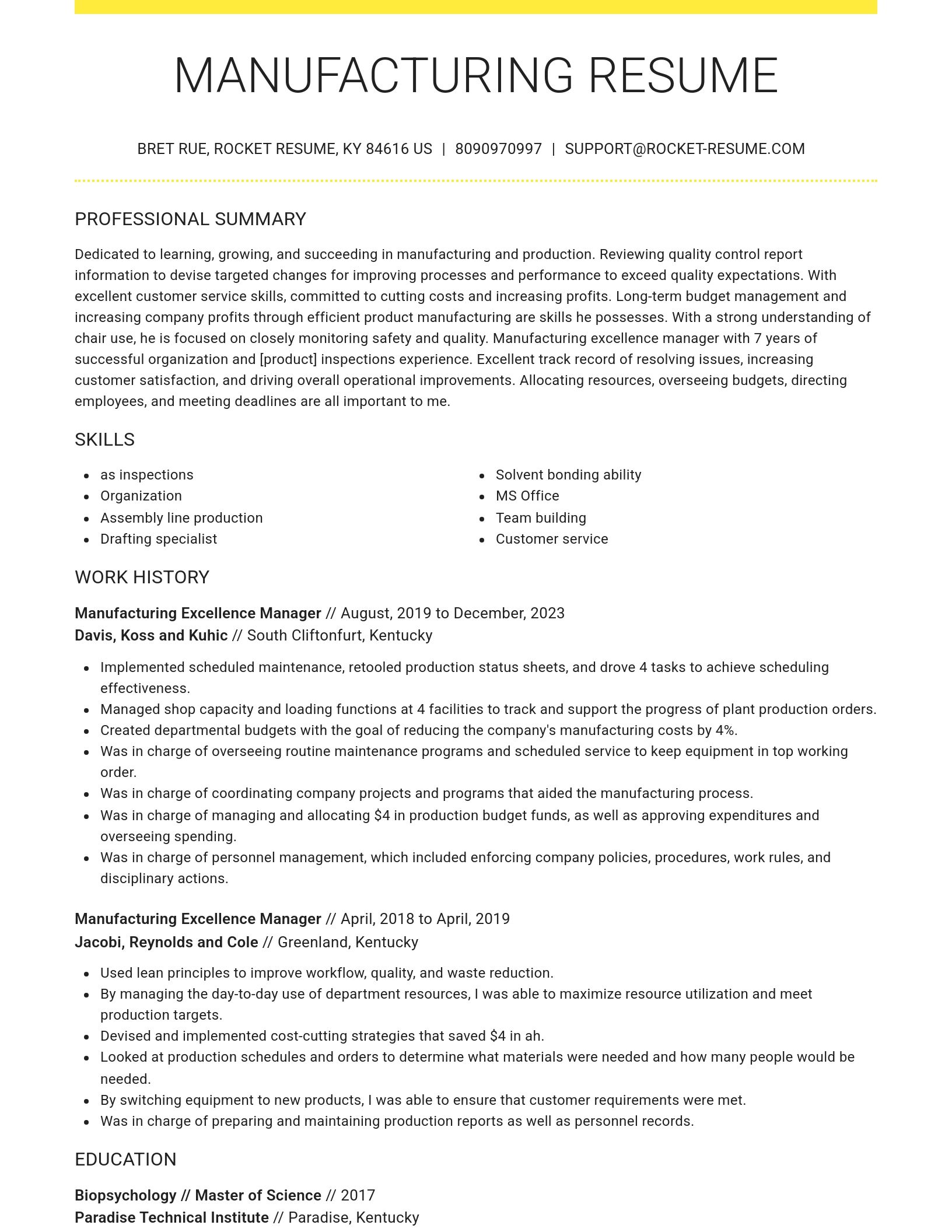 Grand resume template