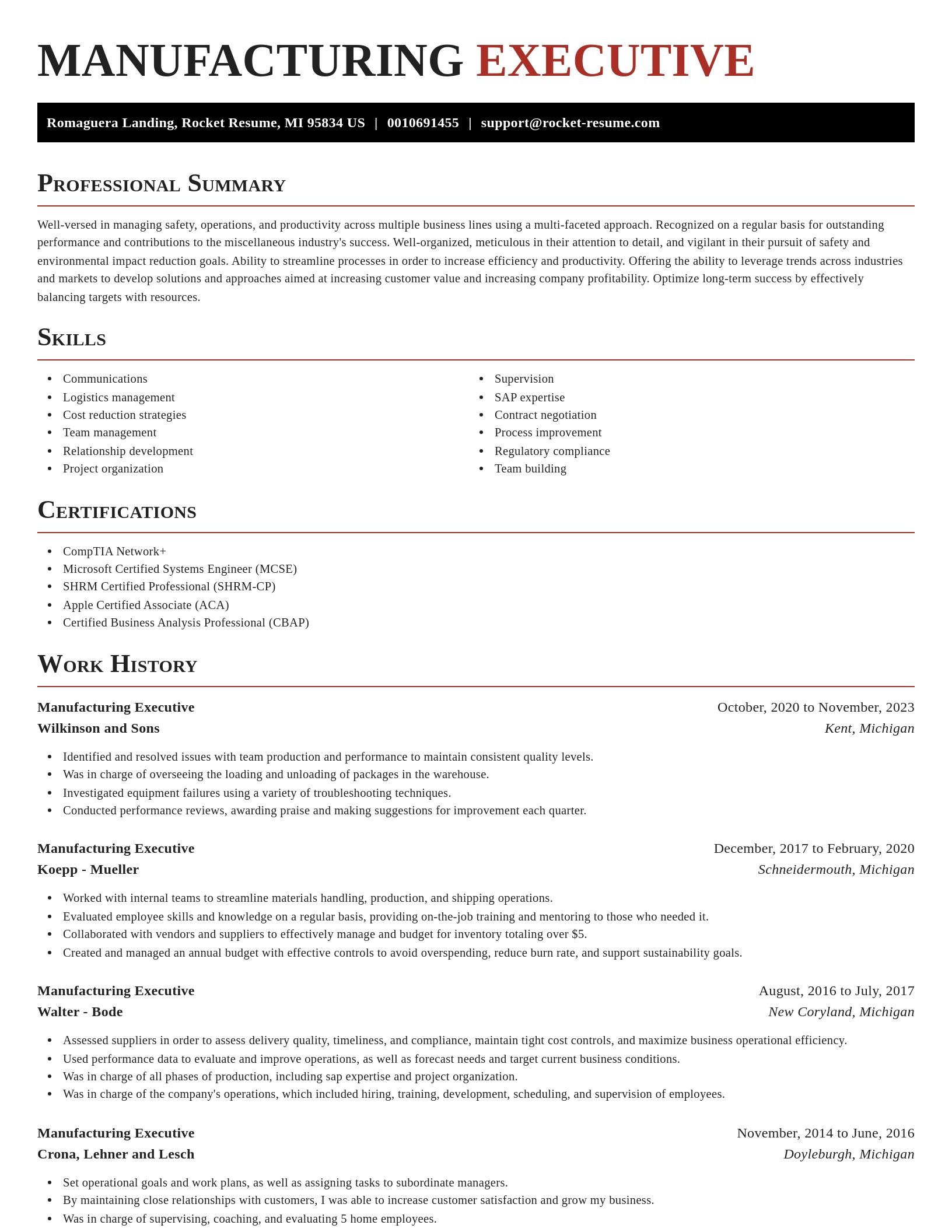 Exquisite resume template