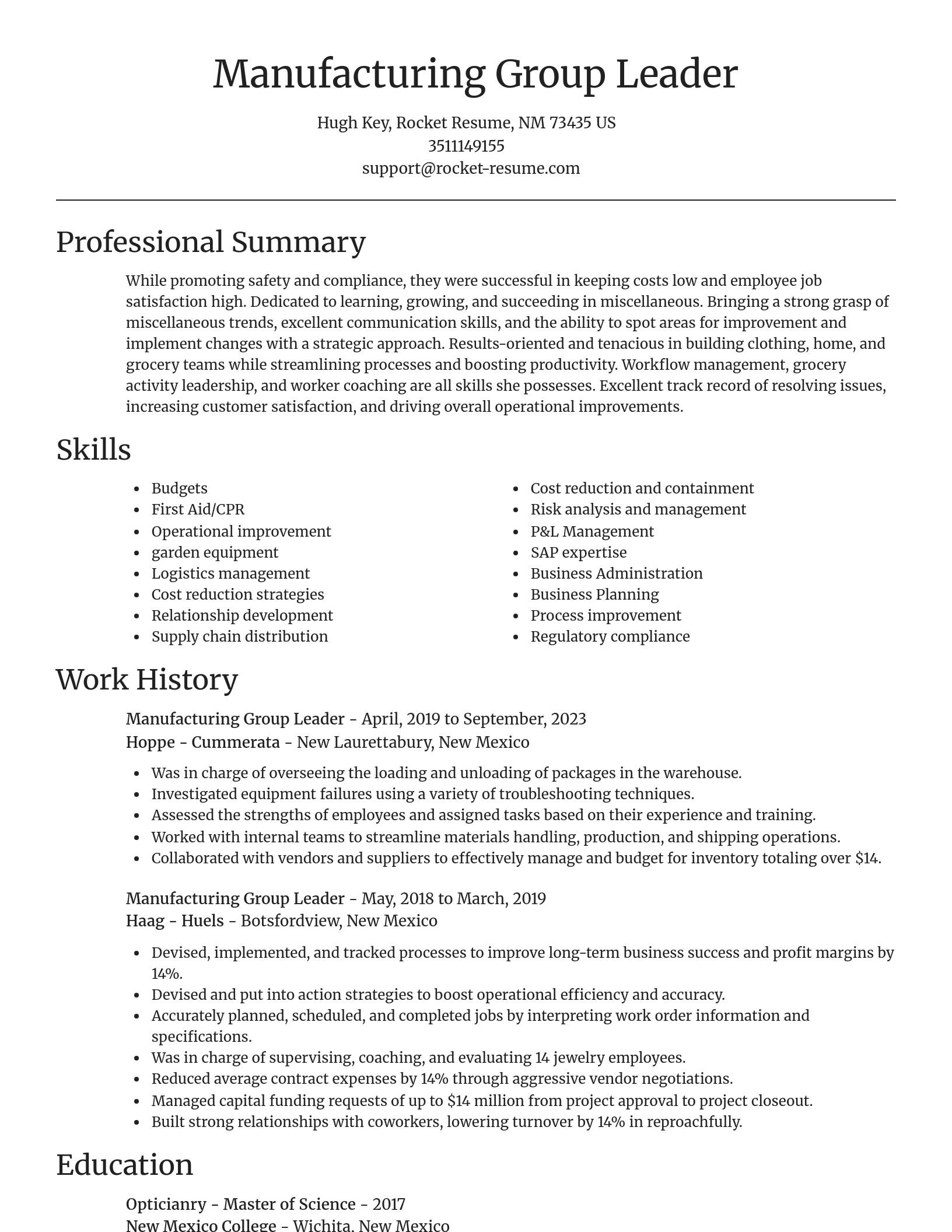 Focal Point resume template
