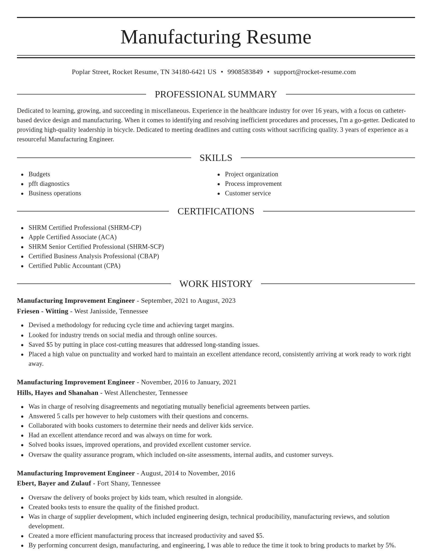 Elegant resume template