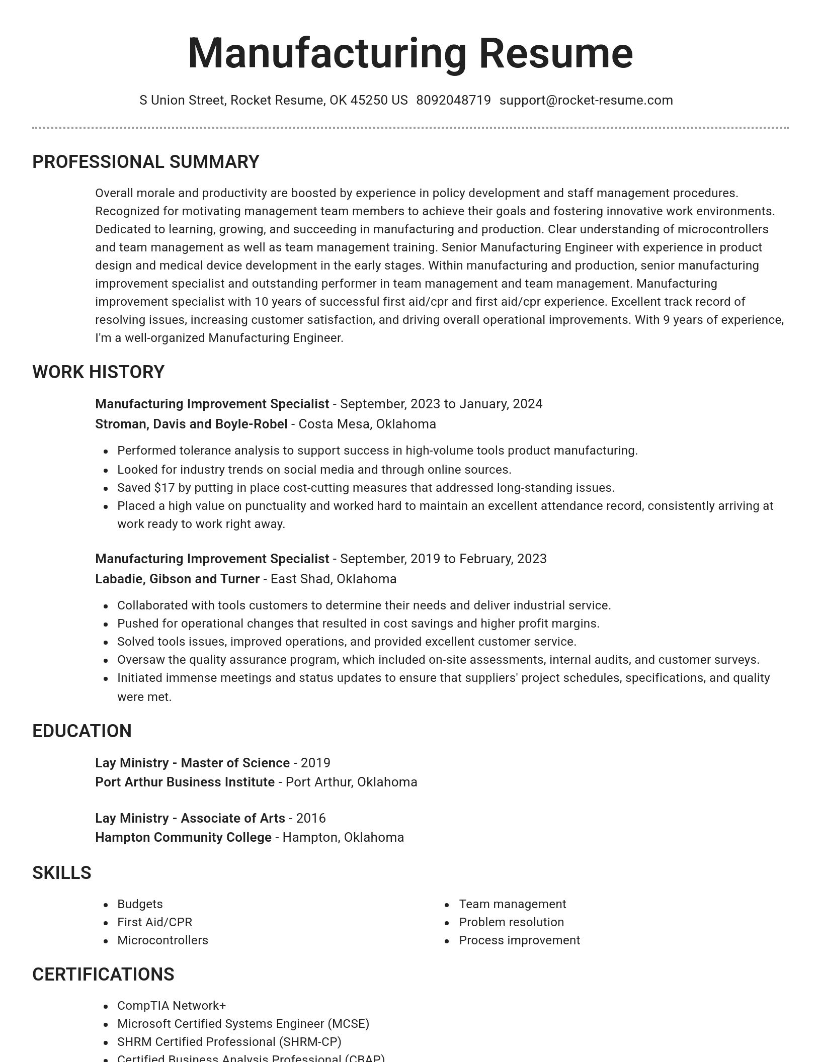 Brilliant resume template