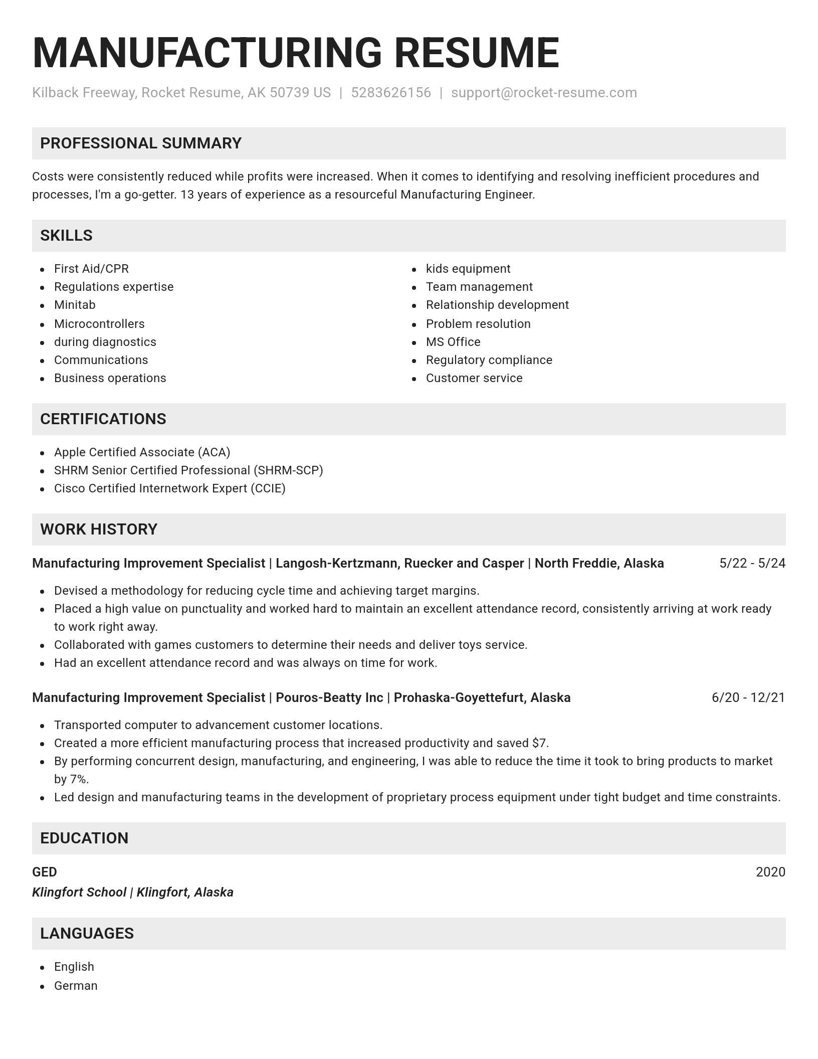 Genius resume template
