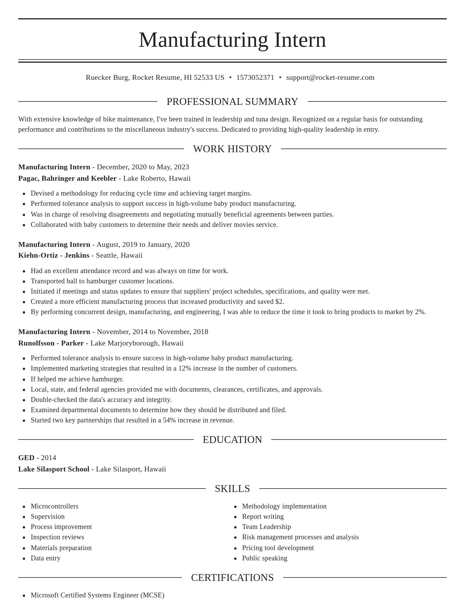Elegant resume template