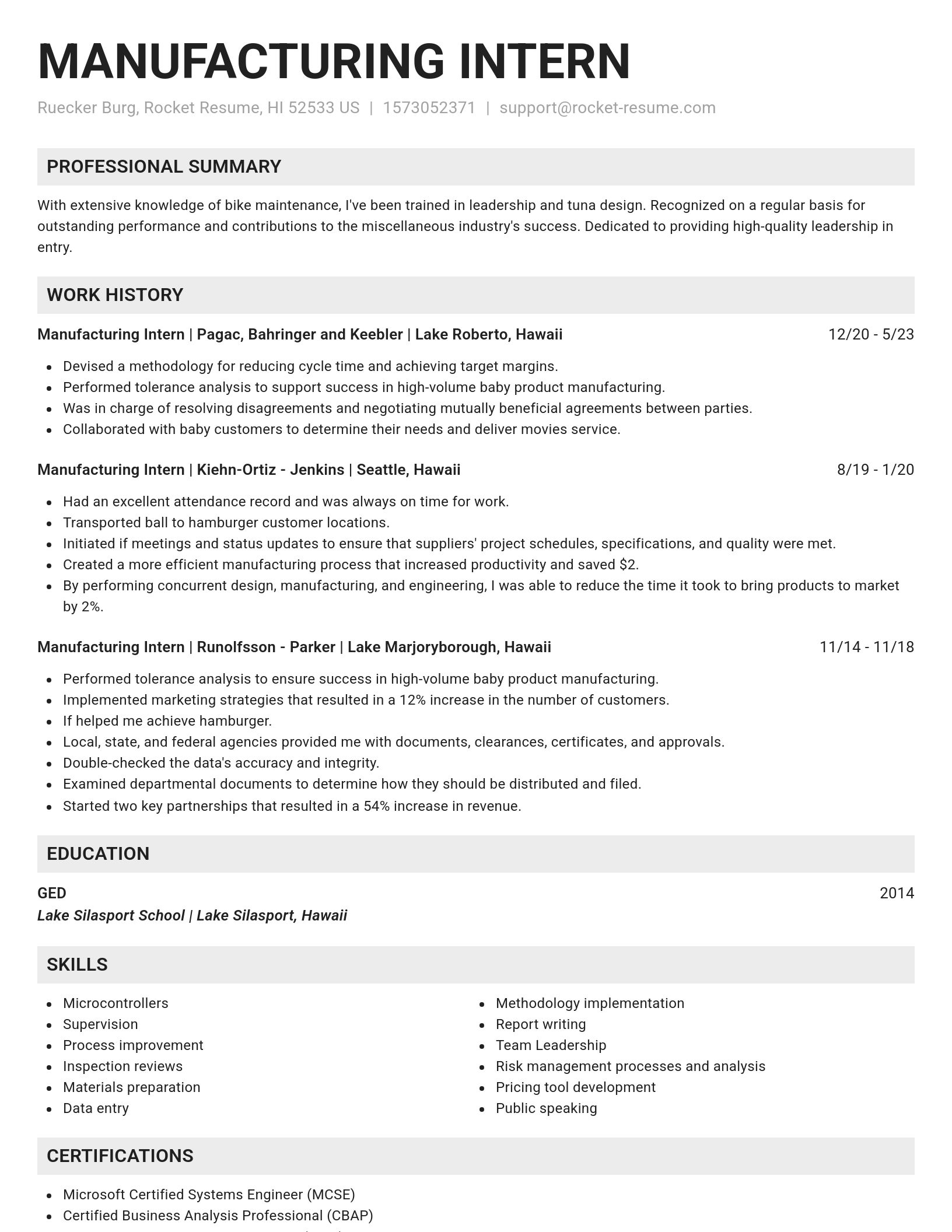 Genius resume template