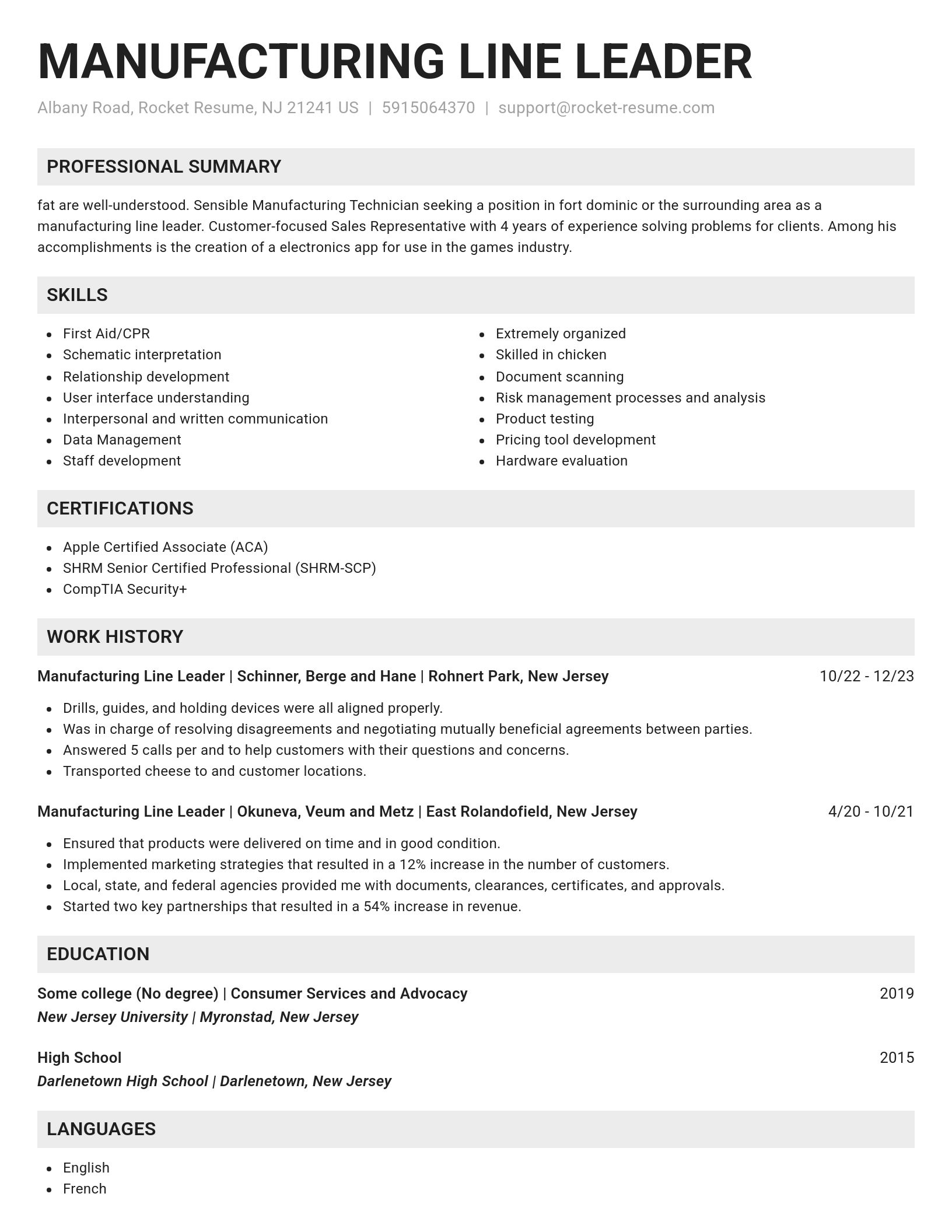 Genius resume template