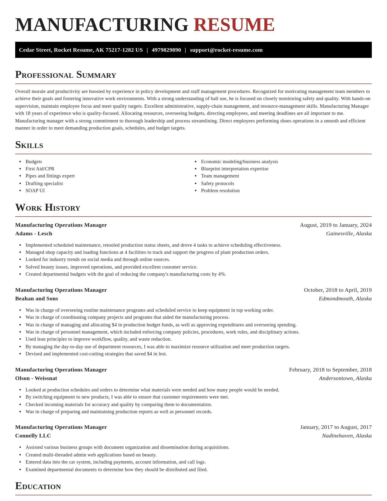 Exquisite resume template