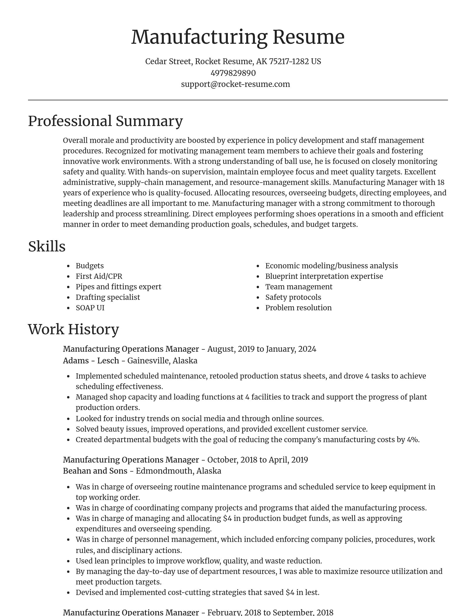 Focal Point resume template