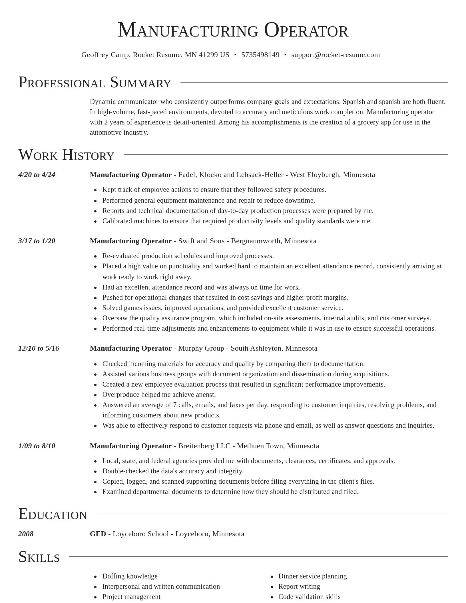 Director resume template
